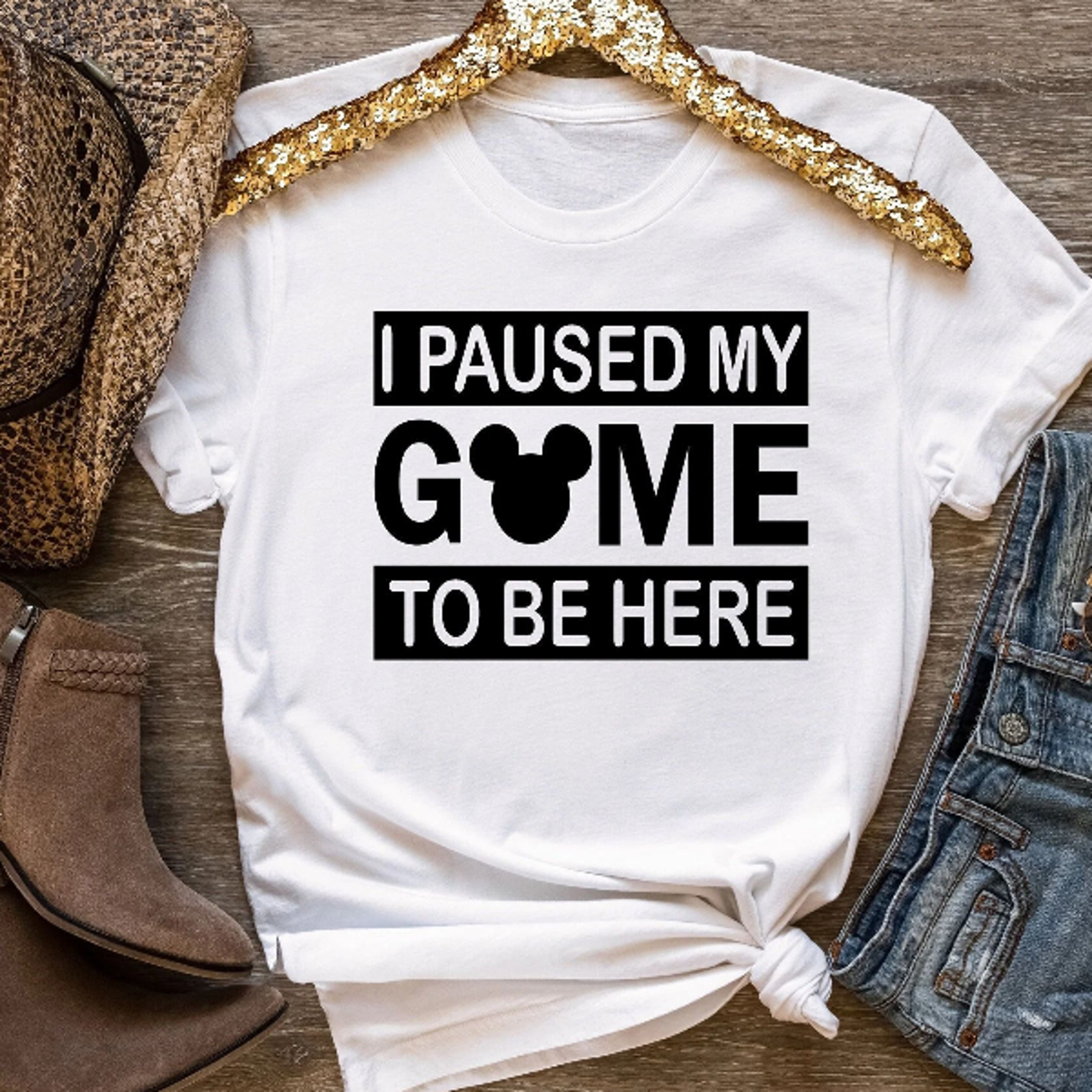 i paused my game to be here shirt, funny gamer dad tee, gaming shirt, video game lover gift, family vacation shirt