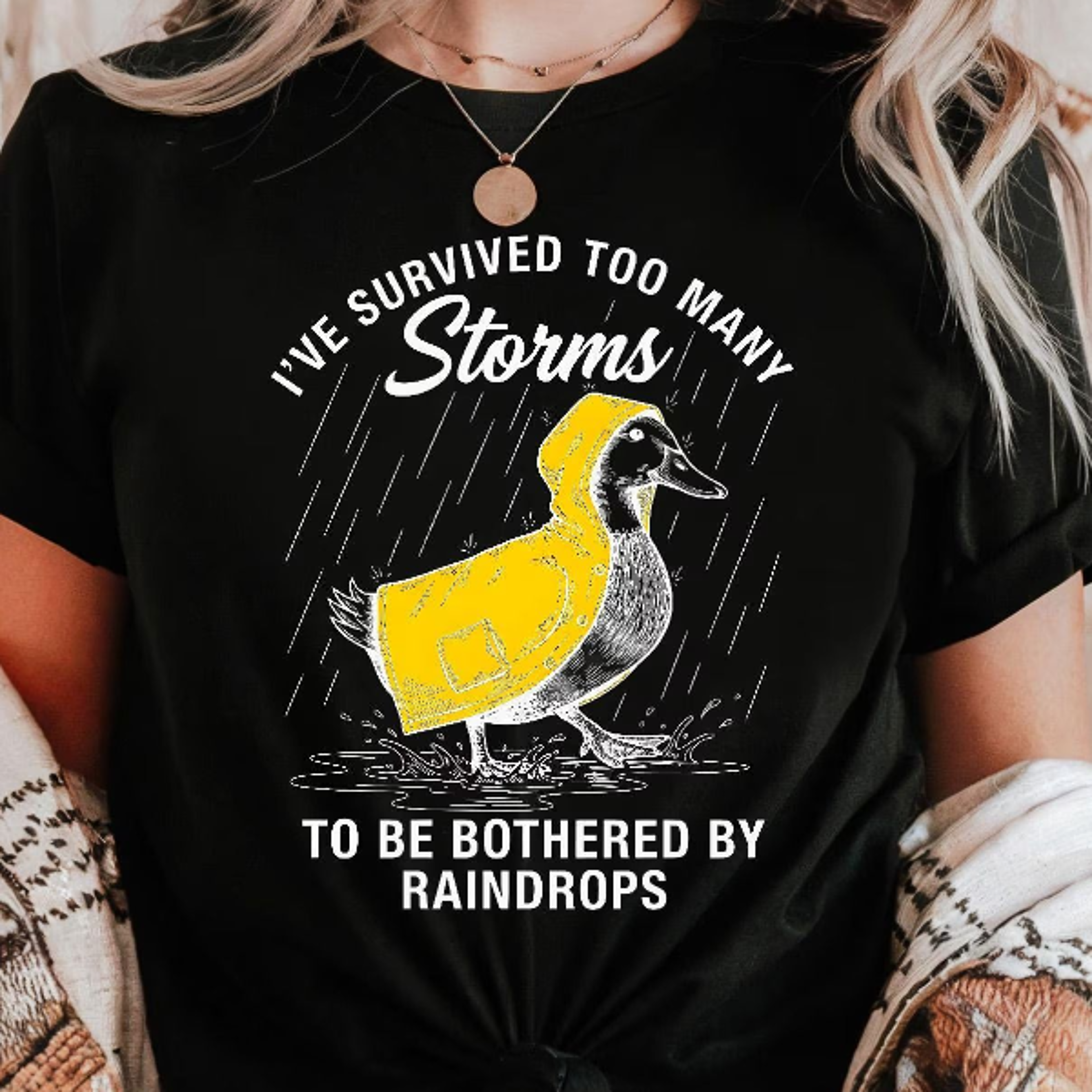 funny duck sweatshirt, rainy day shirt, mental health humor tee, cute duck graphic shirt, cozy animal sweatshirt