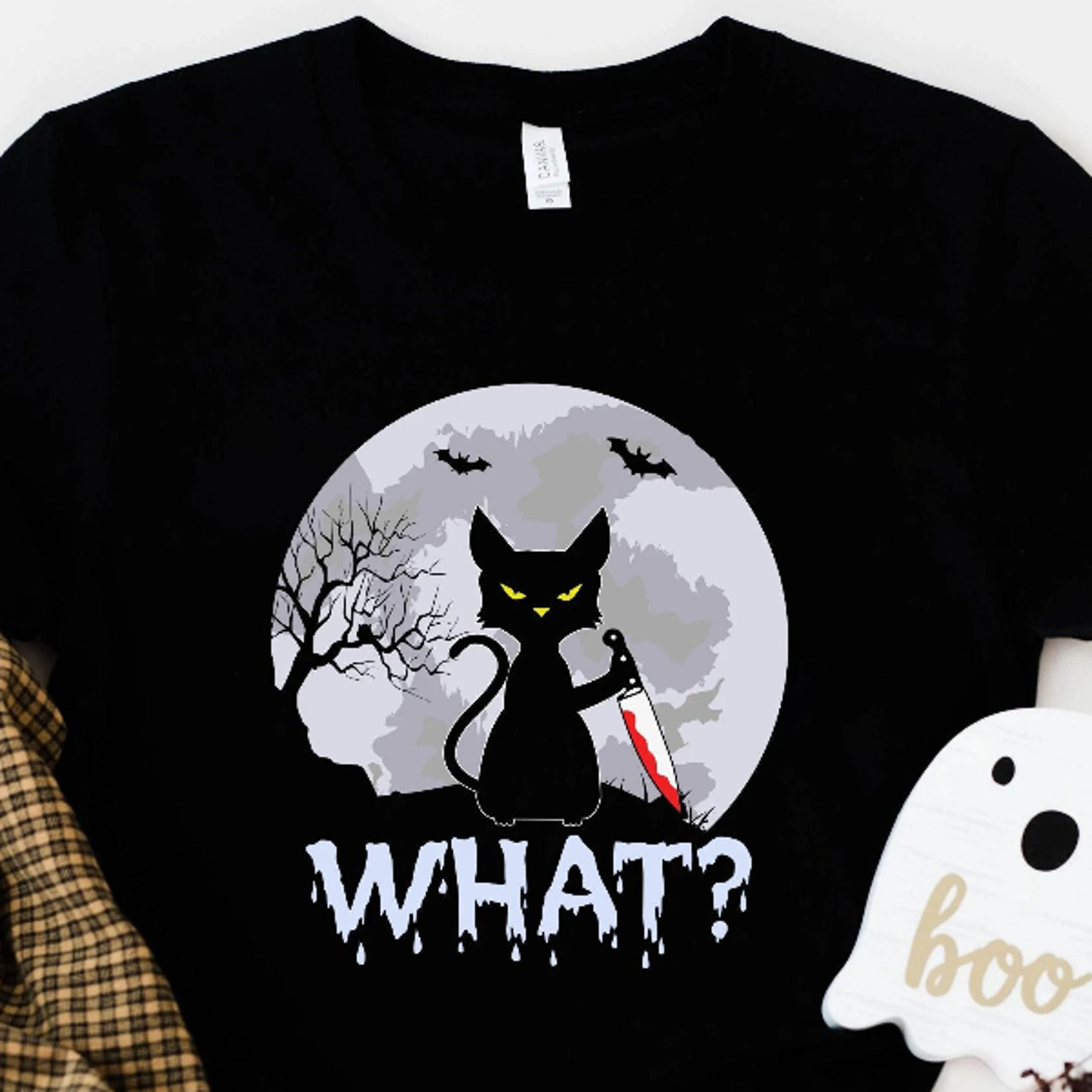 halloween cat shirt, cute ghost, cat shirt, cat lover shirt, black cat shirt, black cat pumpkin, witch cat shirt, witch