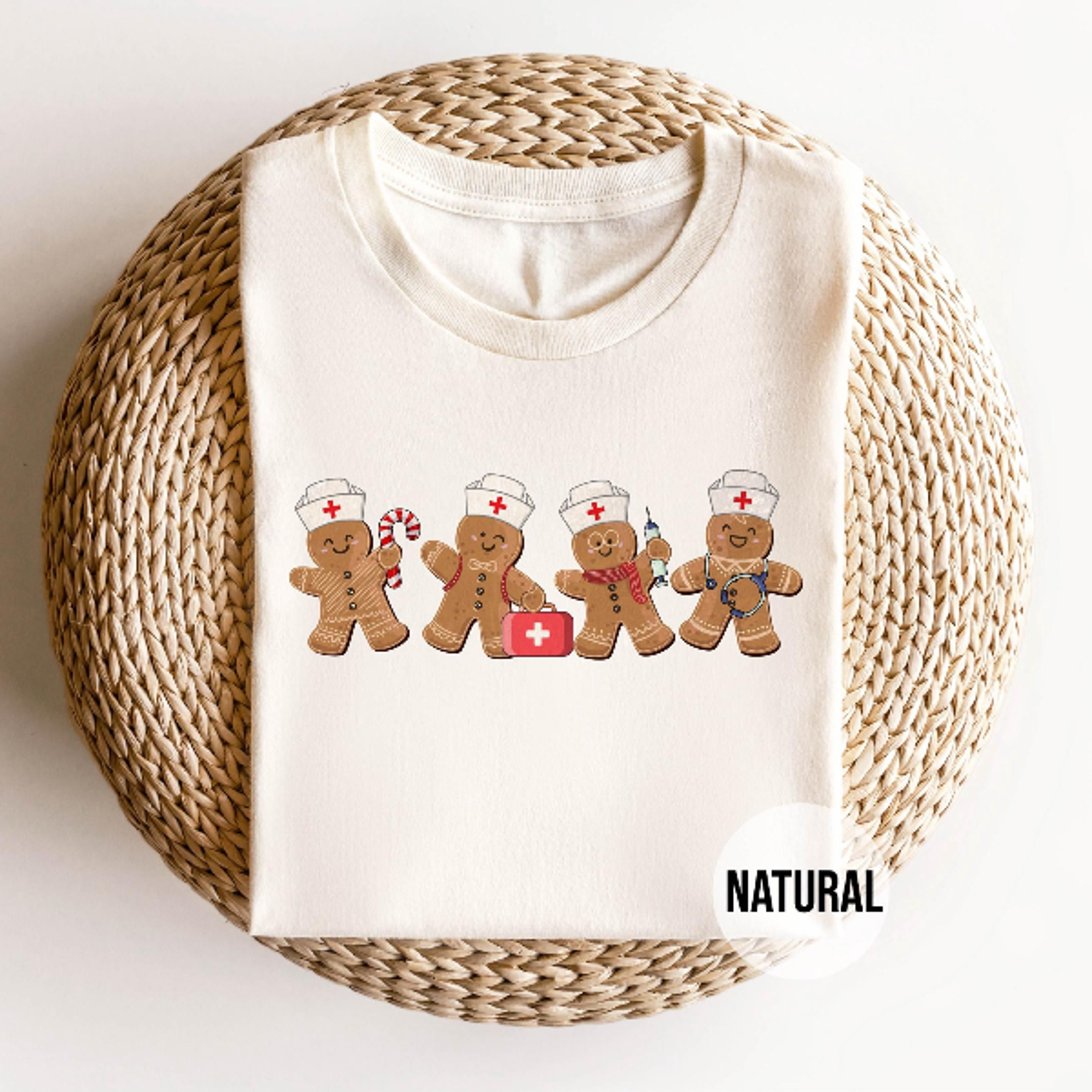 christmas gingerbread nurse shirt, nurse christmas t-shirt, holiday healthcare gift tee