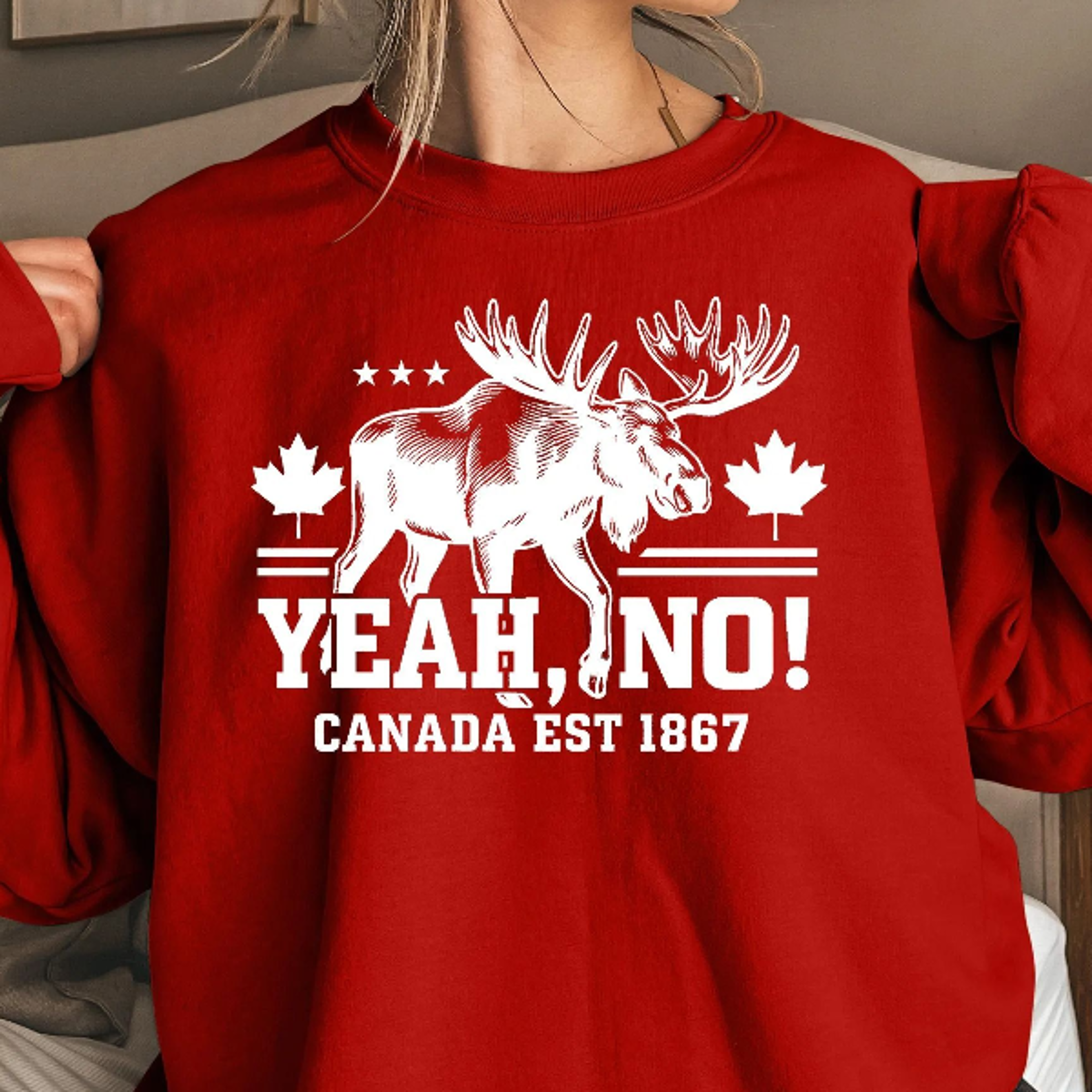 funny canadian moose t-shirt - yeah no canada est 1867 shirt - vintage canada humor tee - retro maple leaf gift - canadi