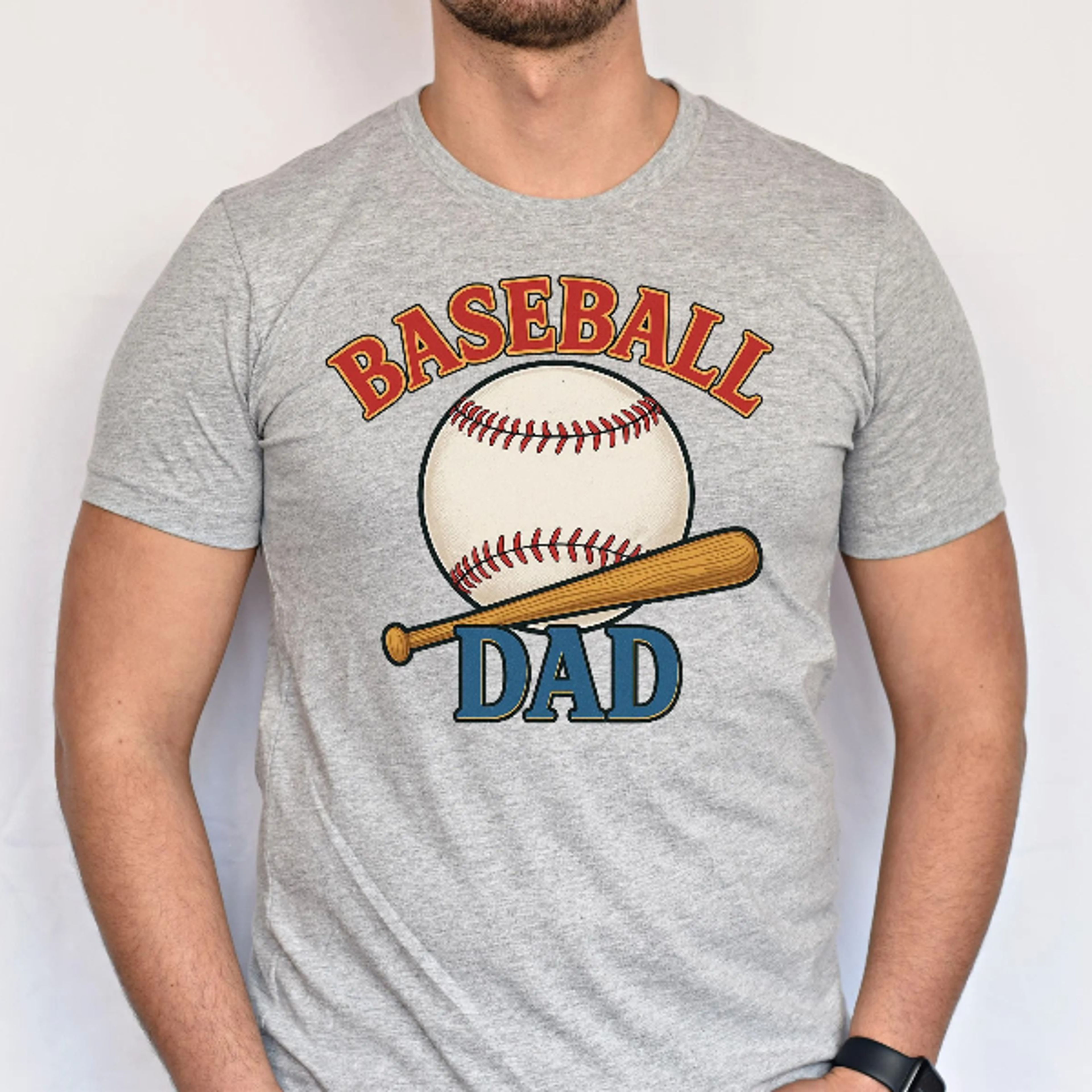 baseball dad t-shirt – perfect gift for baseball-loving fathers – funny and bold sports dad graphic tee with baseball an