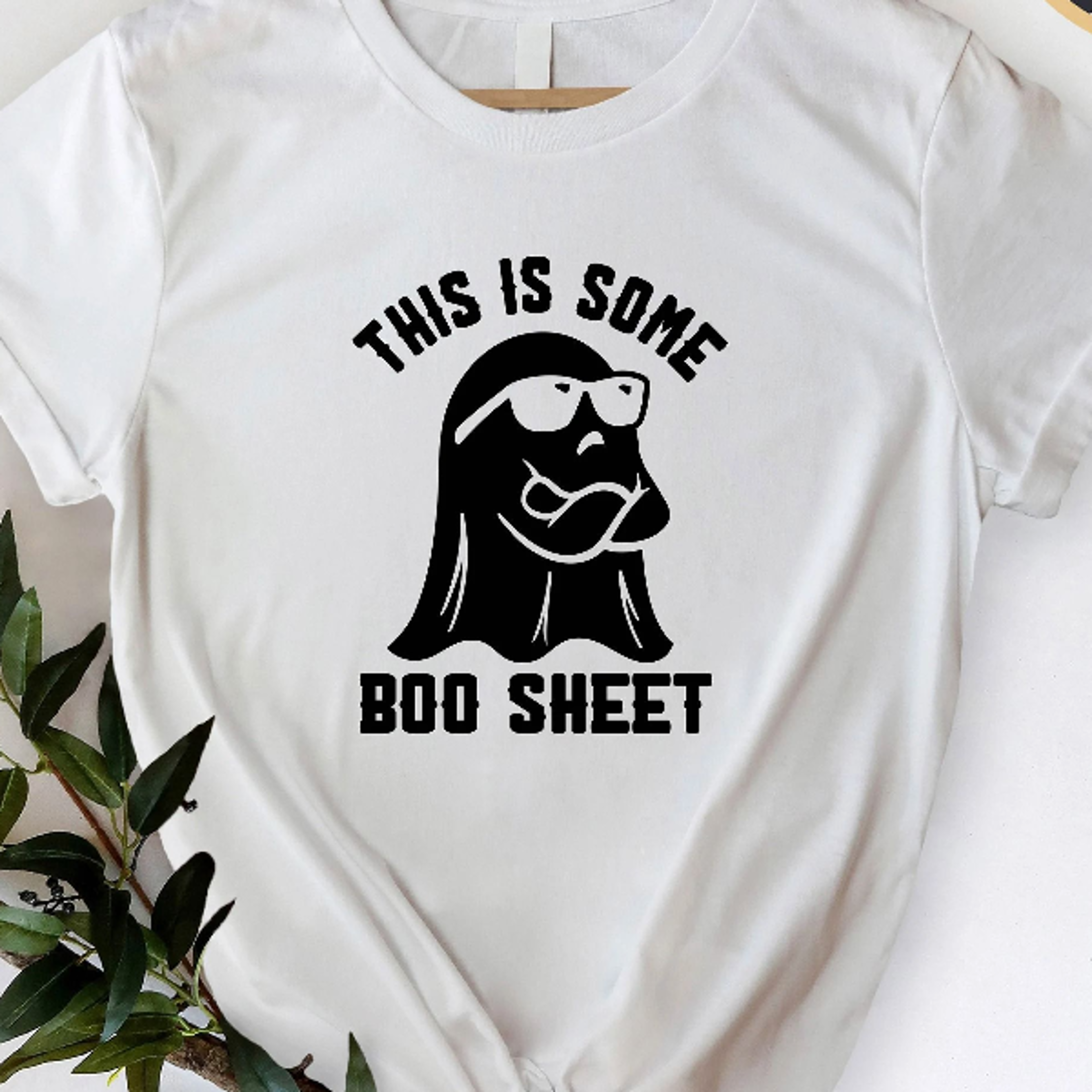 funny ghost graphic tee this is some boo sheet, halloween cotton shirt