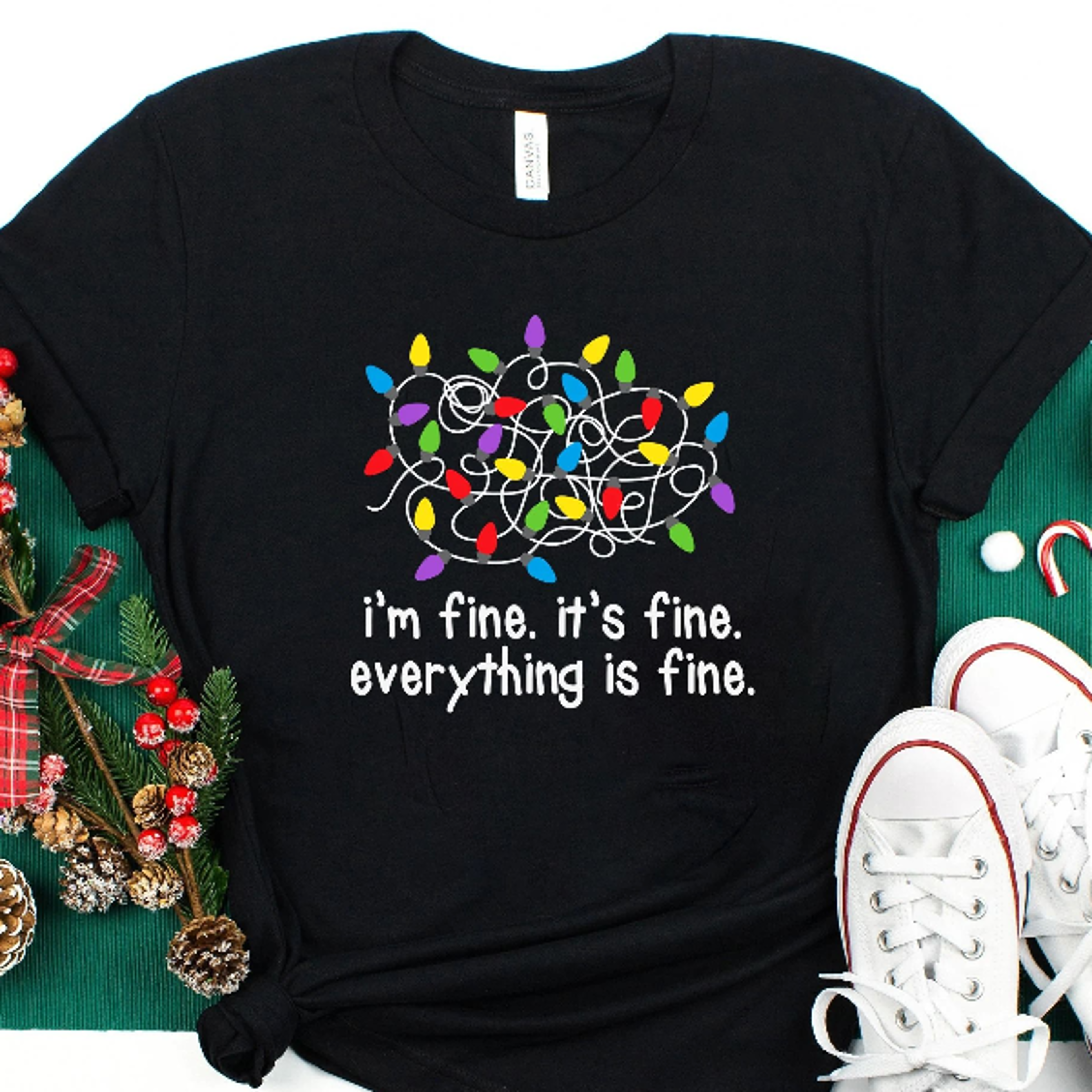 it's fine shirt, i am fine shirt, everything is fine shirt, christmas shirt, christmas sweatshirt, it's fine i am fine,