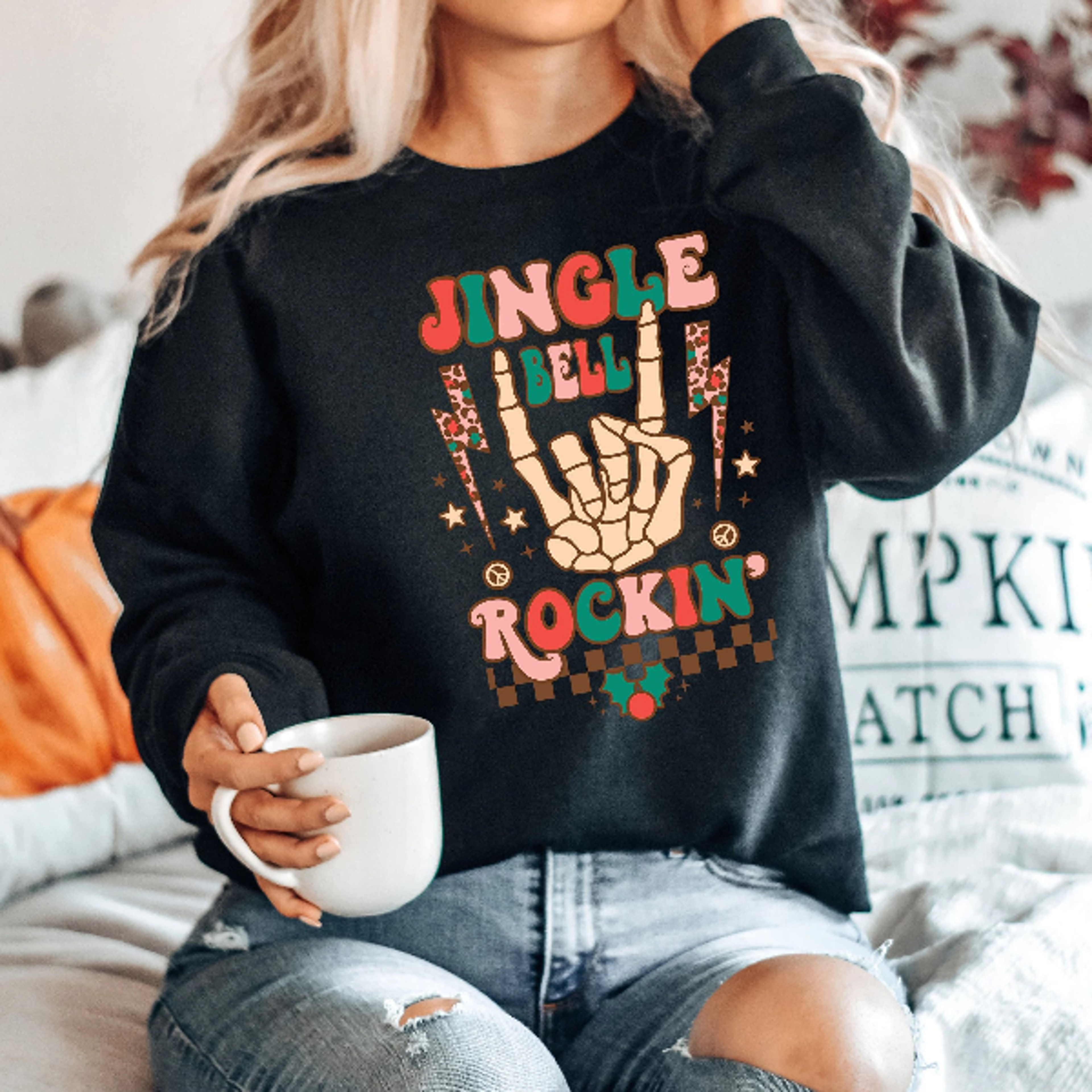 jingle bell shirt, rockin shirt, skeleton christmas, rock and roll, jingle bell, jingle bell gifts, christmas season tee