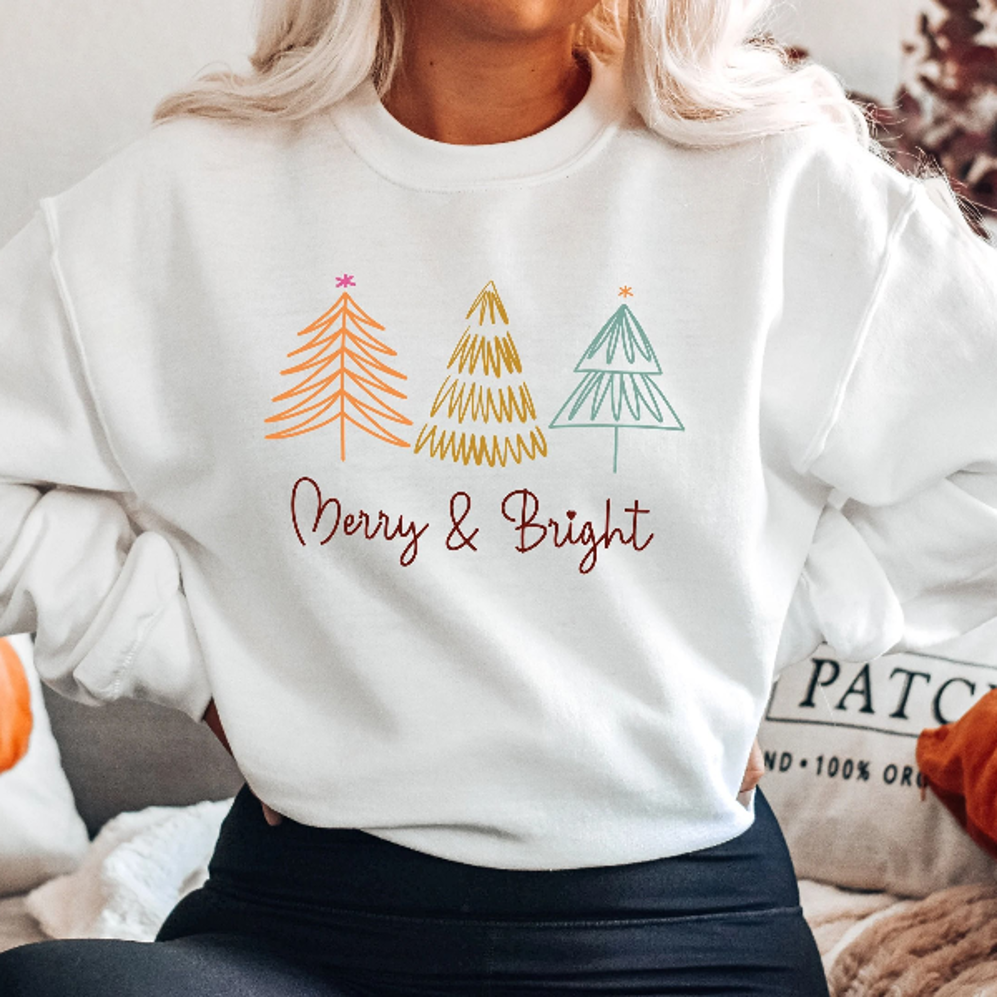 merry and bright sweatshirt, chirstmas crewneck, chirstmas squad, christmas gift, mom gift, matching family chirstmas sw