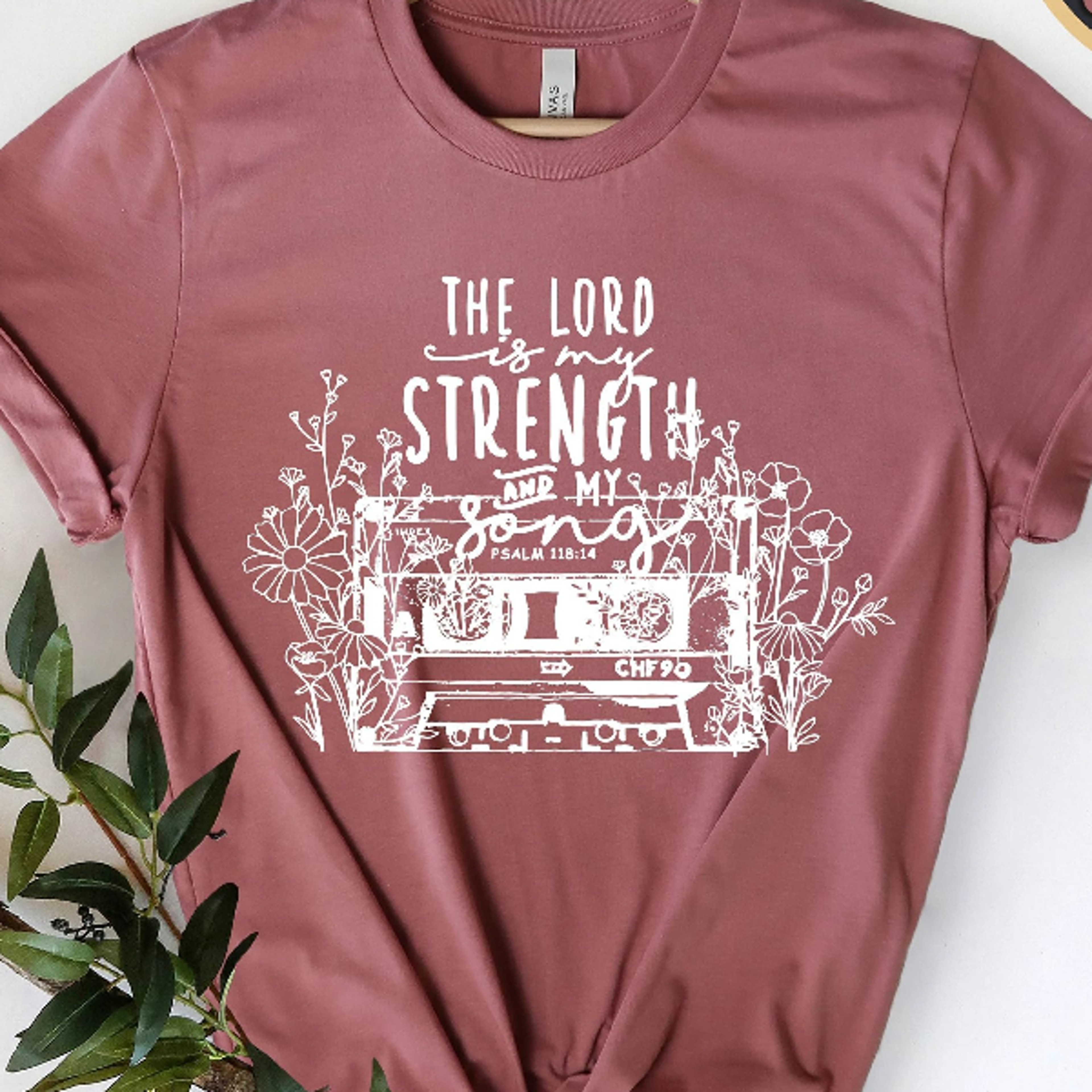 the lord is my strength and my song shirt, psalm 118.14 bible verse faith tee
