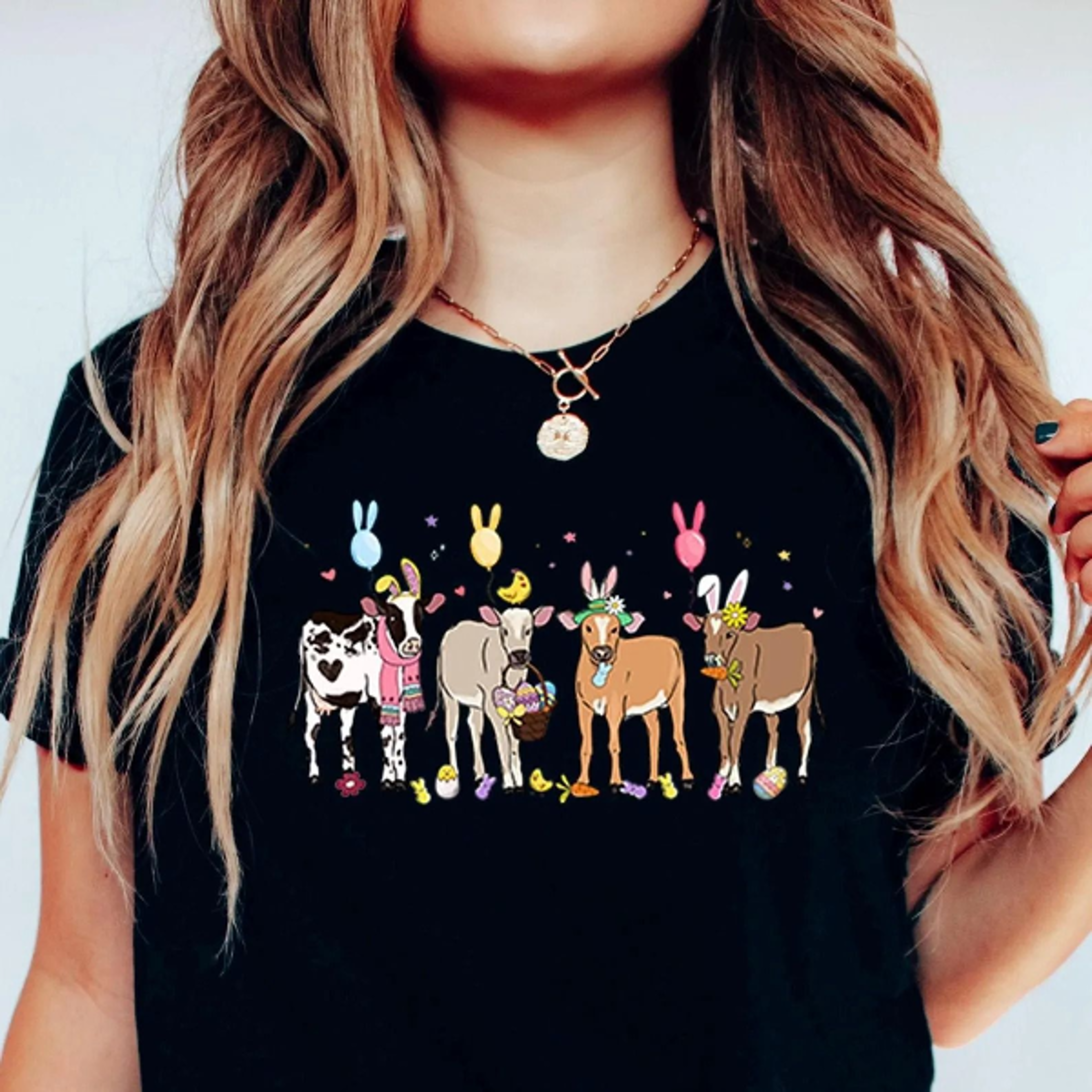 easter cow shirt, heifer easter day shirt, happy easter shirt, cow lover shirt, easter bunnies shirt,easter animals shir