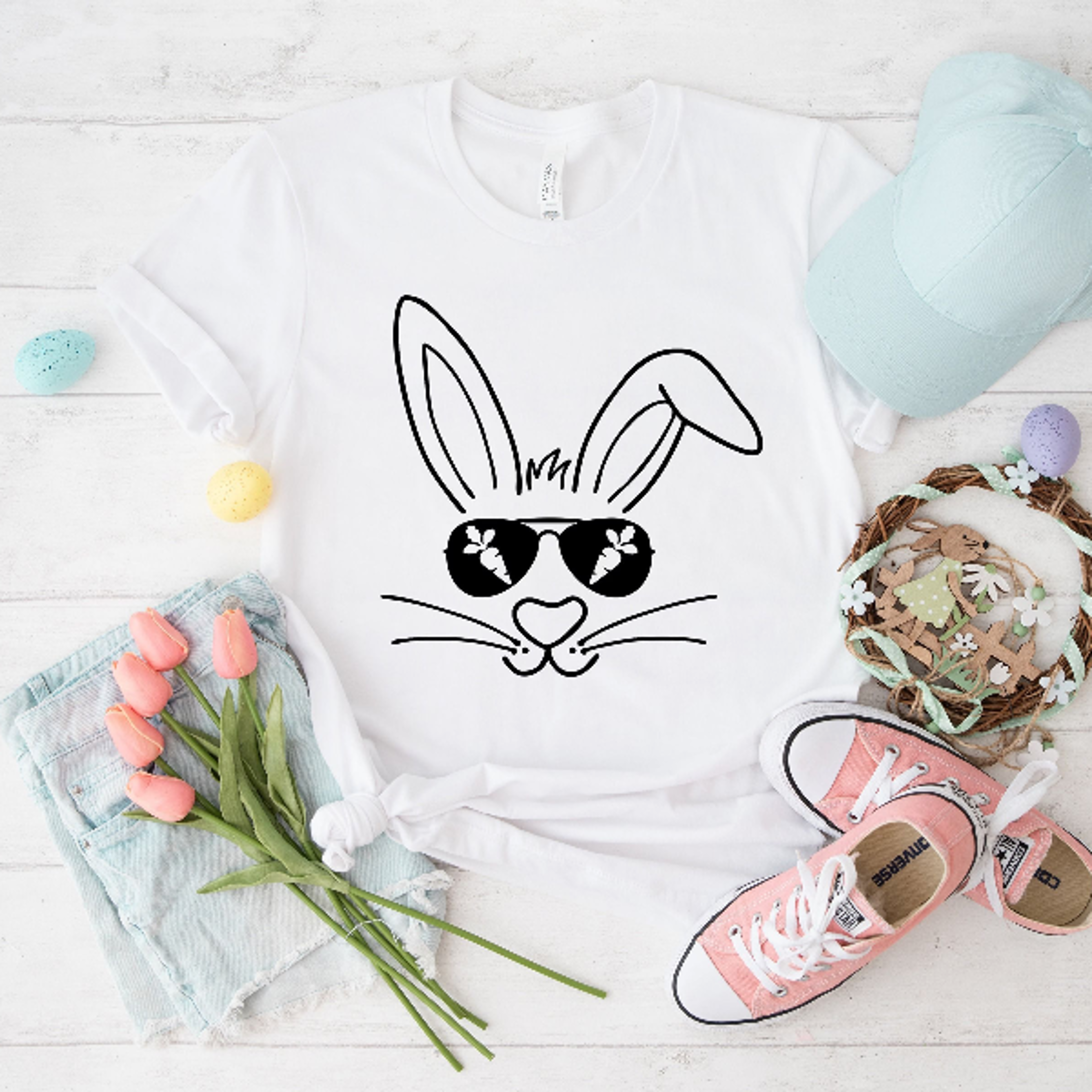 bunny with glasses shirt,rabbit lover shirt, rabbit lover gift, easter shirt, easter shirt, bunny shirt, cute bunny
