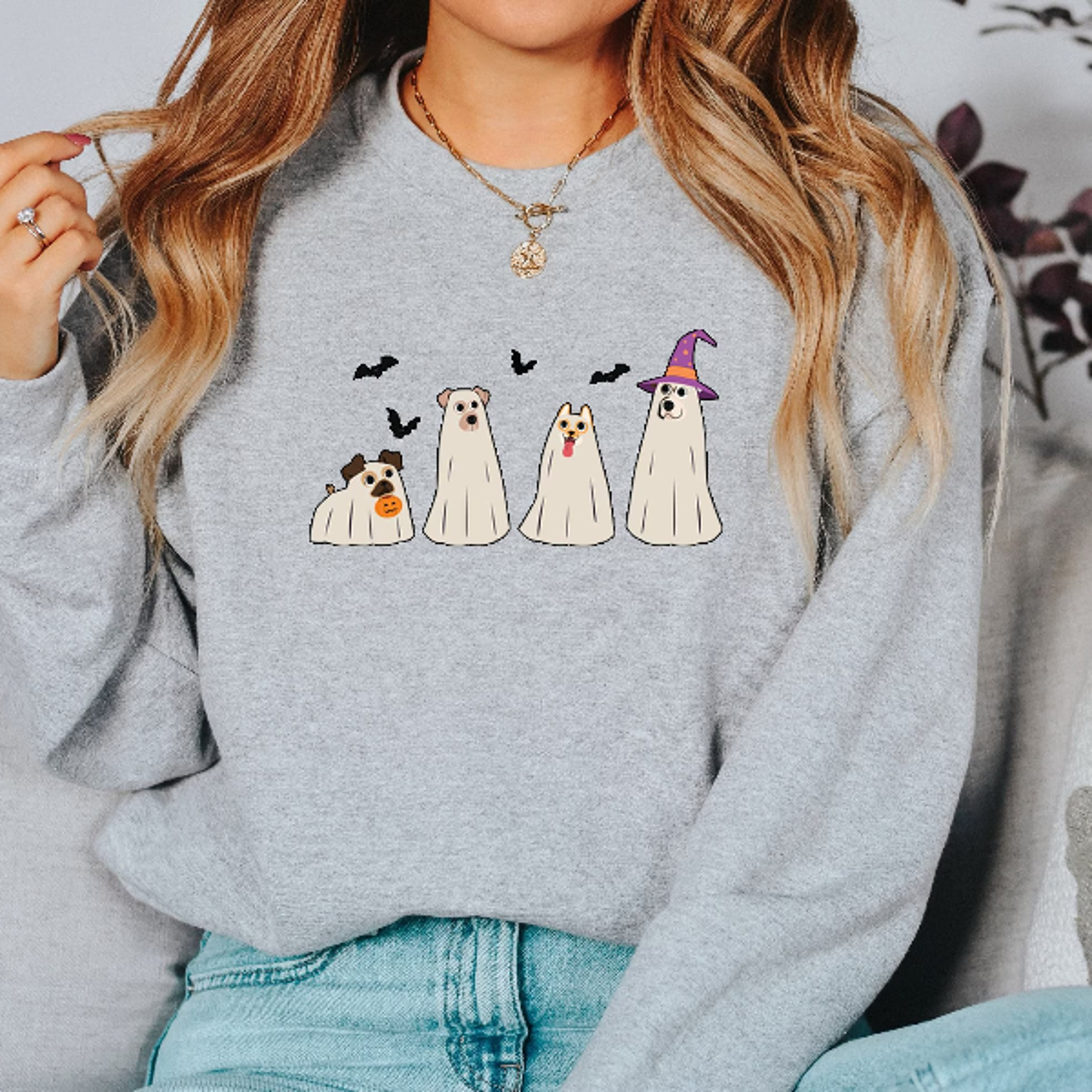 halloween spooky puppies shirt, halloween sweatshirt, halloween dog shirt, ghost dog shirt, dog sweatshirt, dog lover gi