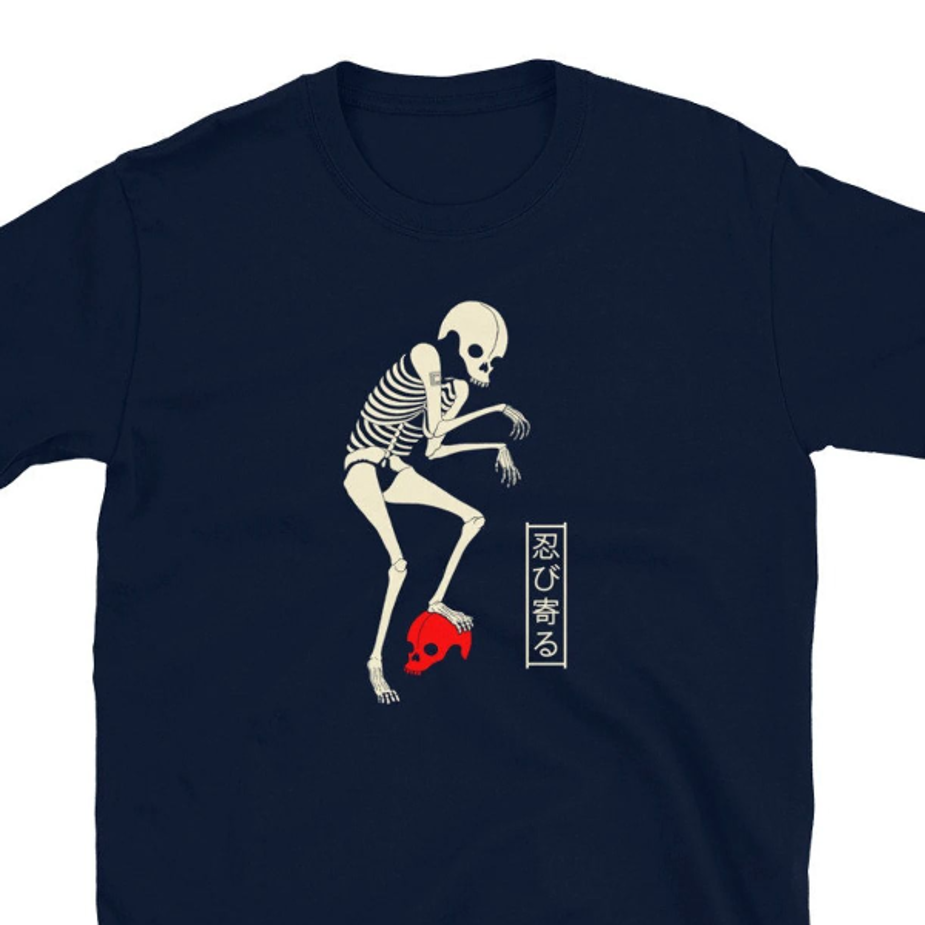 japanese creep skull unisex t-shirt