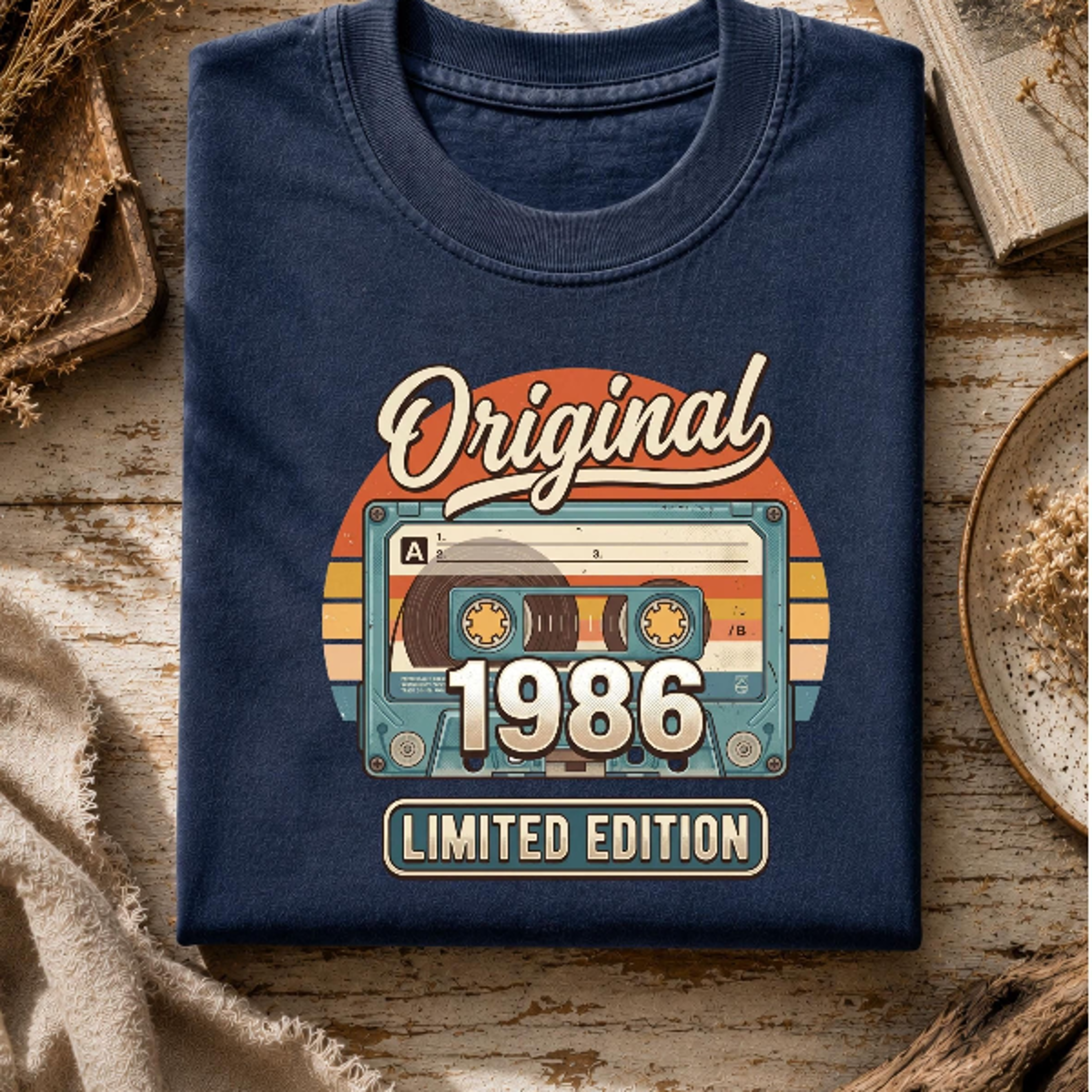 1986 t-shirt retro kassette, original limited edition shirt, jahrgang 1986 geburtstag, vintage bandkassette tee, unisex,