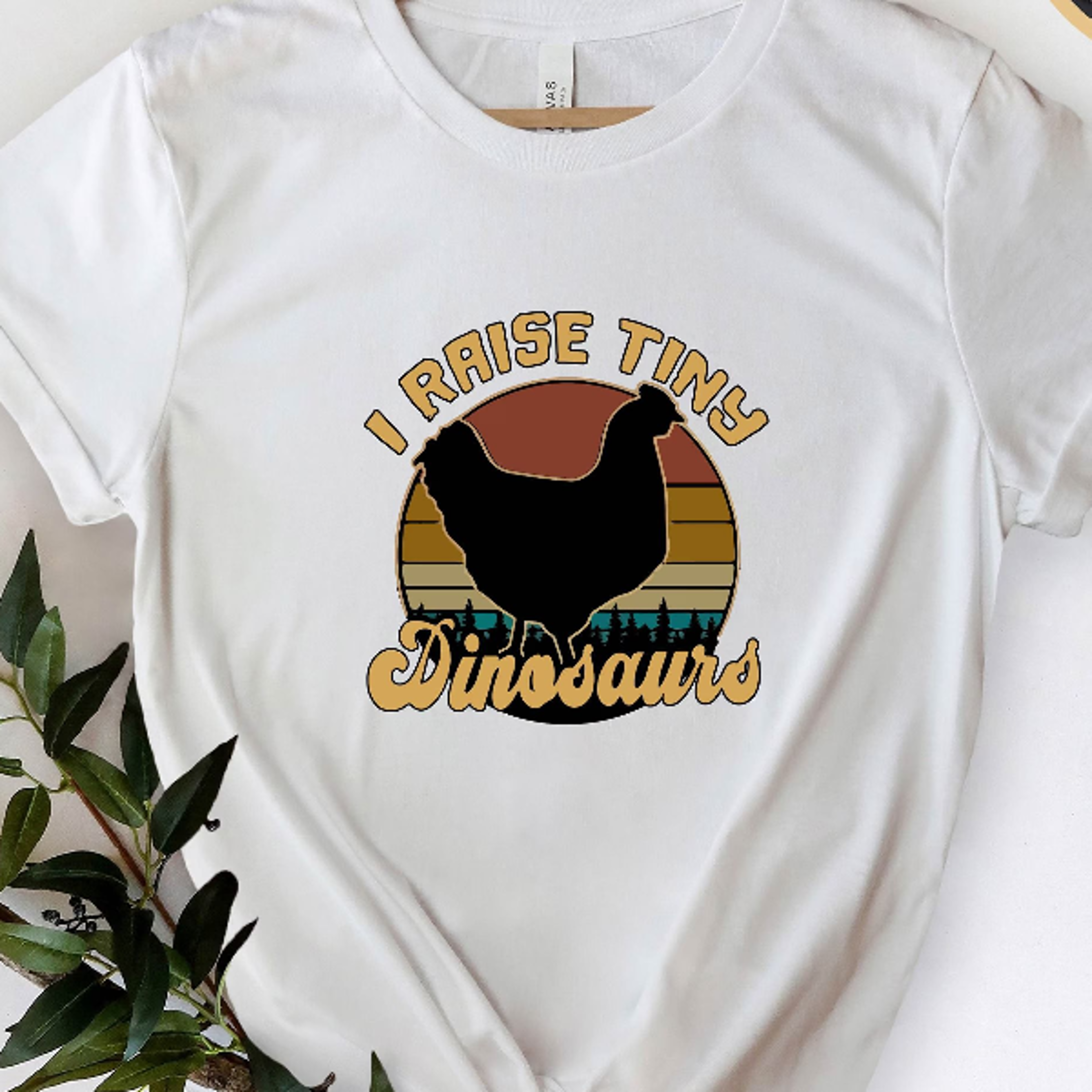 i raise tiny dinosaurs shirt, retro chicken farmer tee, funny poultry lover t-shirt