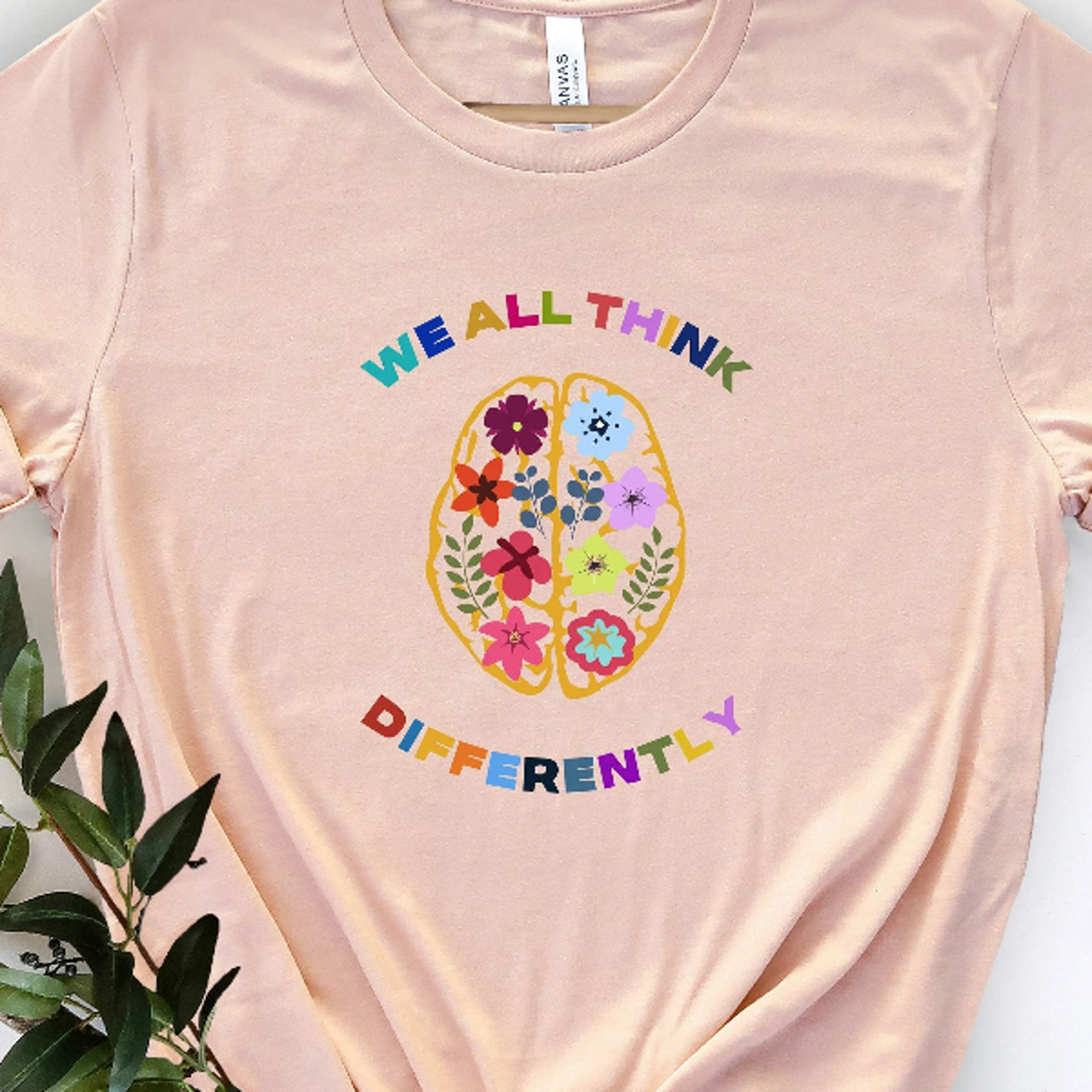 we all think differently shirt, neurodiversity teacher gift, autism awareness tee