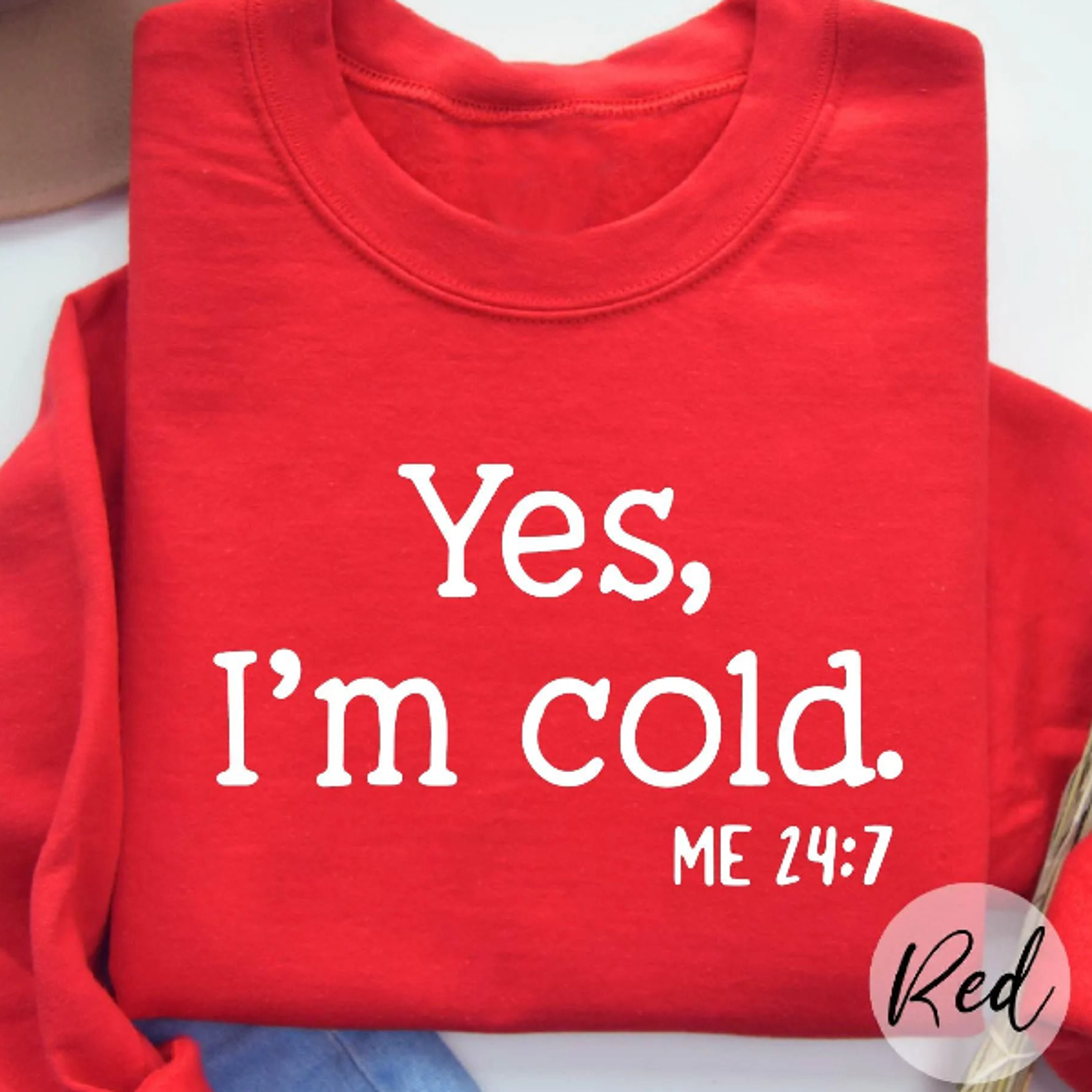 yes i'm cold sweatshirt, funny sarcastic winter shirt, cozy cold weather pullover