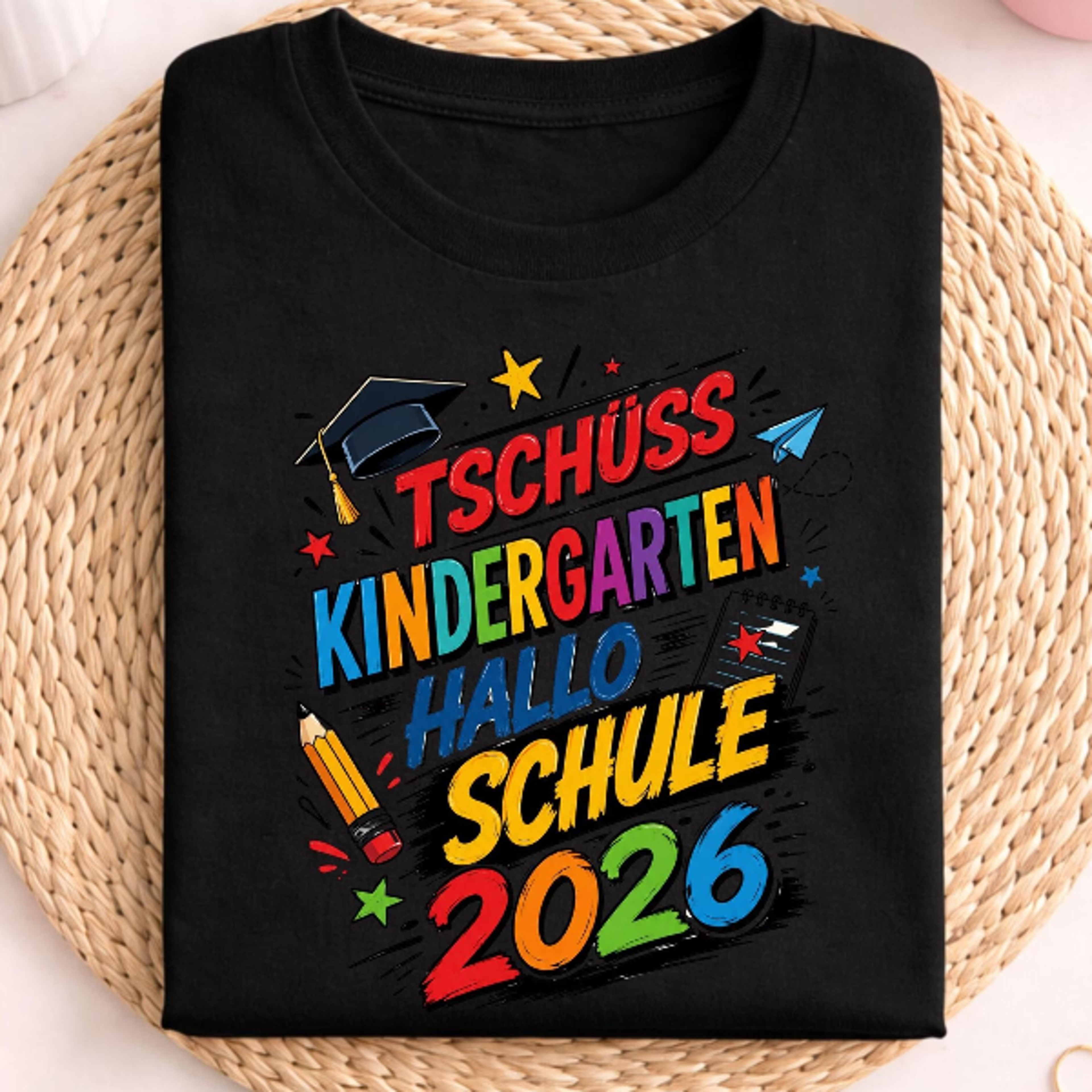 hallo schule 2026 shirt, tschuss kindergarten kinder t shirt, einschulung