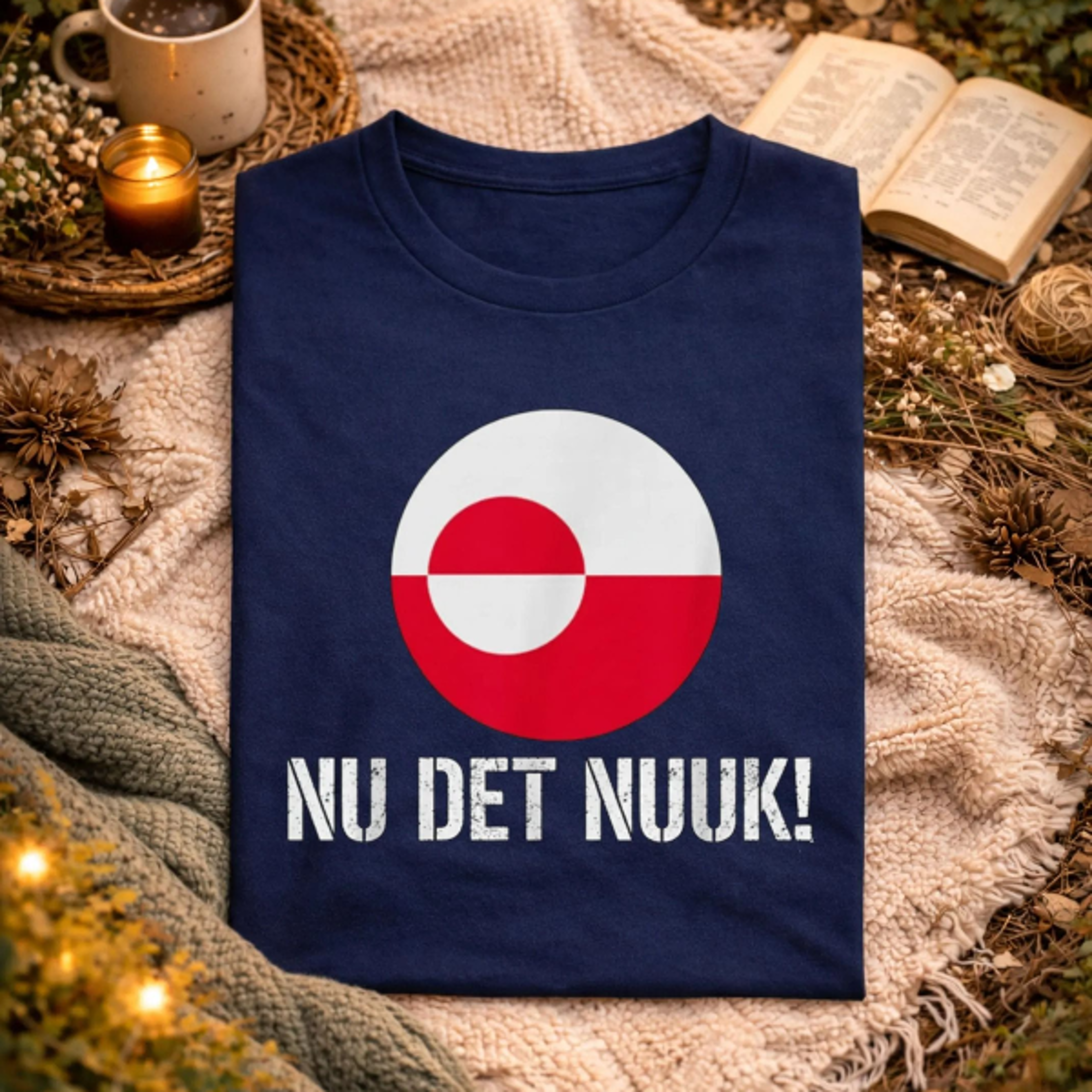 nu det nuuk jetzt ist genug spruch lustig, gronland flagge humor design shirt, ironischer statement spruche stil, wortsp