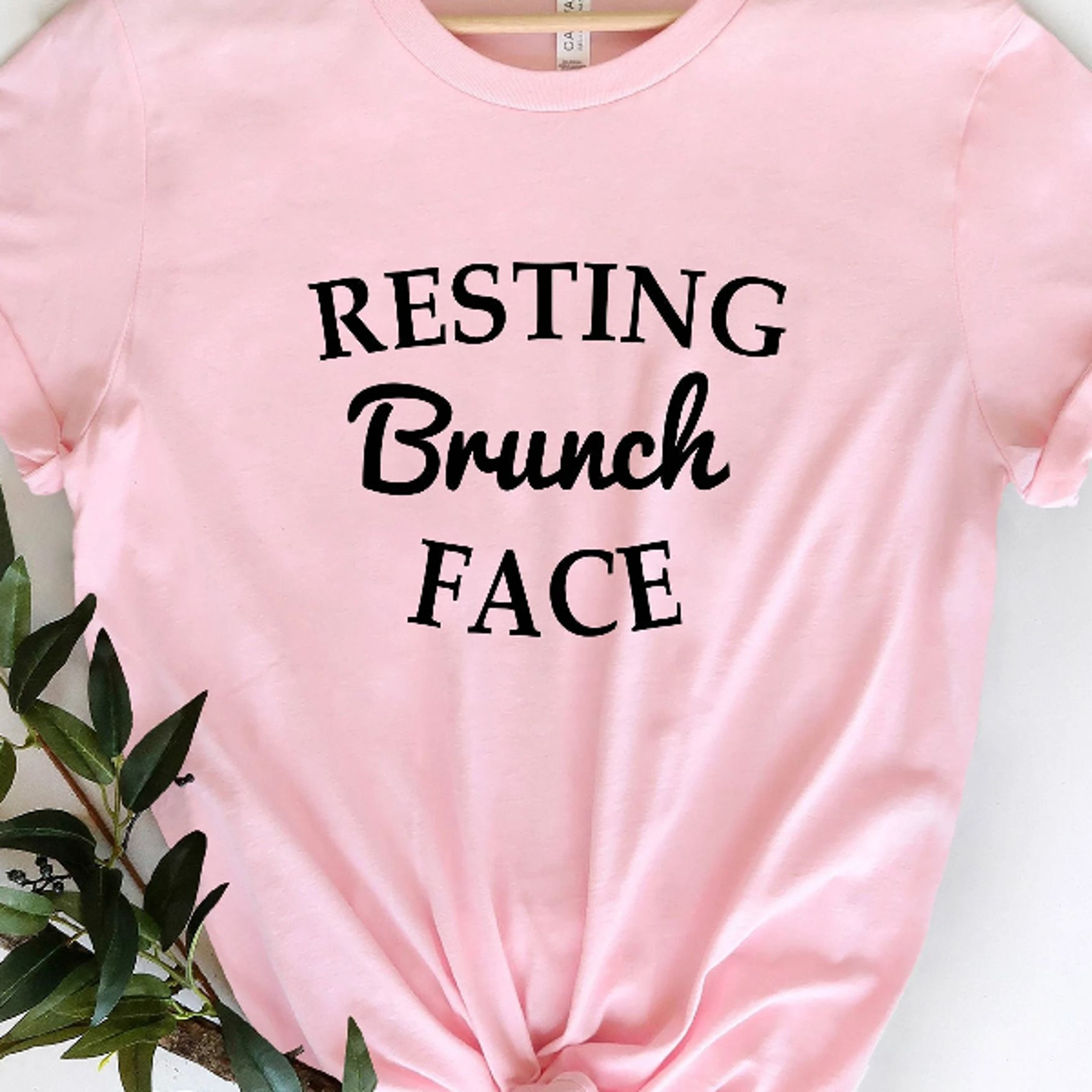 resting brunch face shirt, trendy women's weekend tee, funny brunch graphic t-shirt