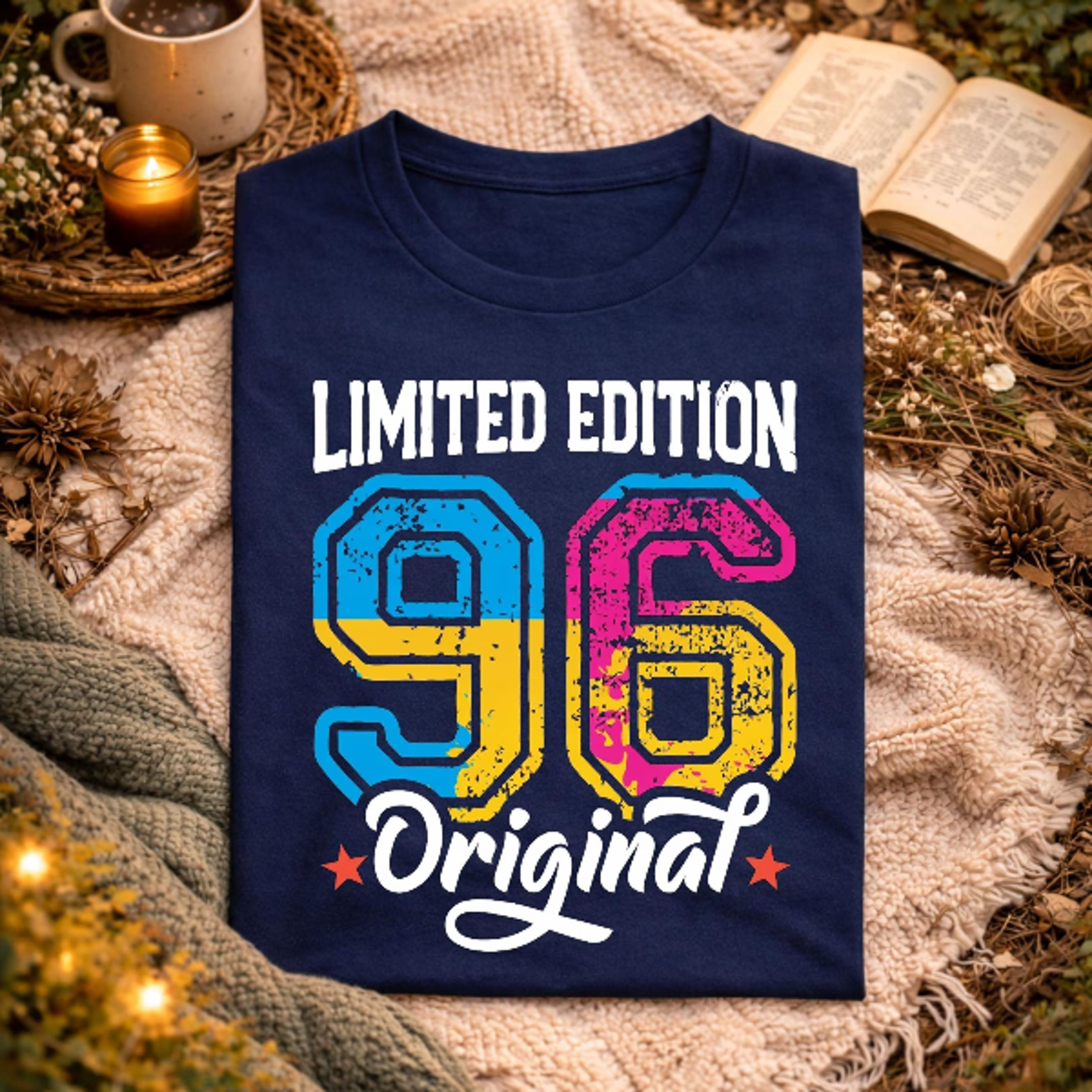 limited edition 96 shirt, original jahrgang 1996 design, geburtstag geschenk 96er, retro zahlen stil, statement jubilaum