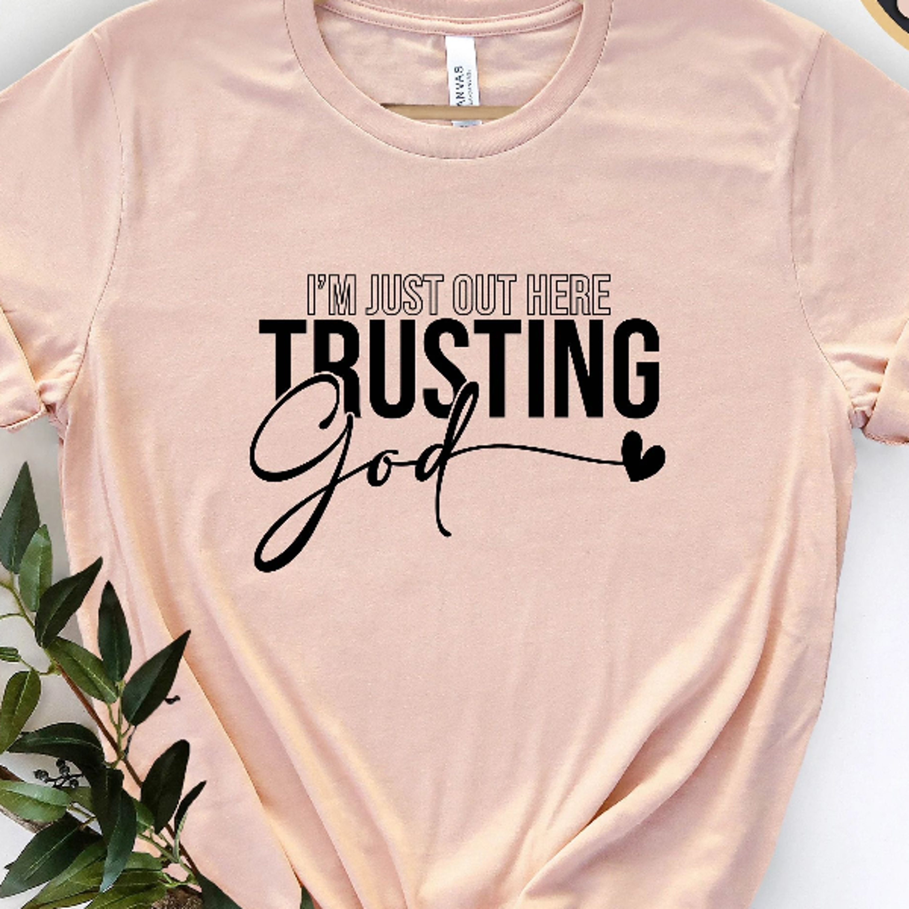 trusting god christian t-shirt, faith based tee, inspirational bible graphic shirt
