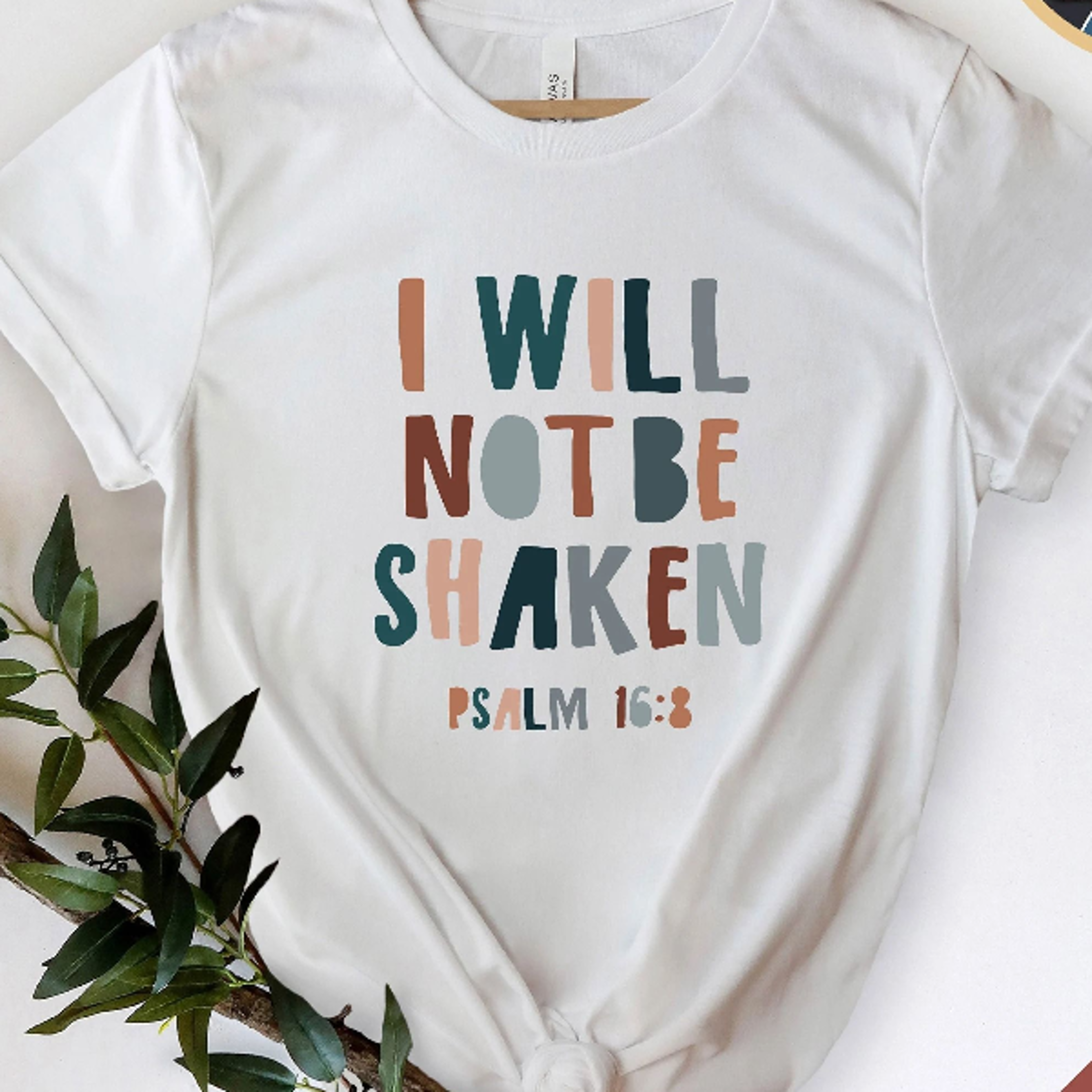i will not be shaken shirt, christian bible verse tee, faith graphic t-shirt