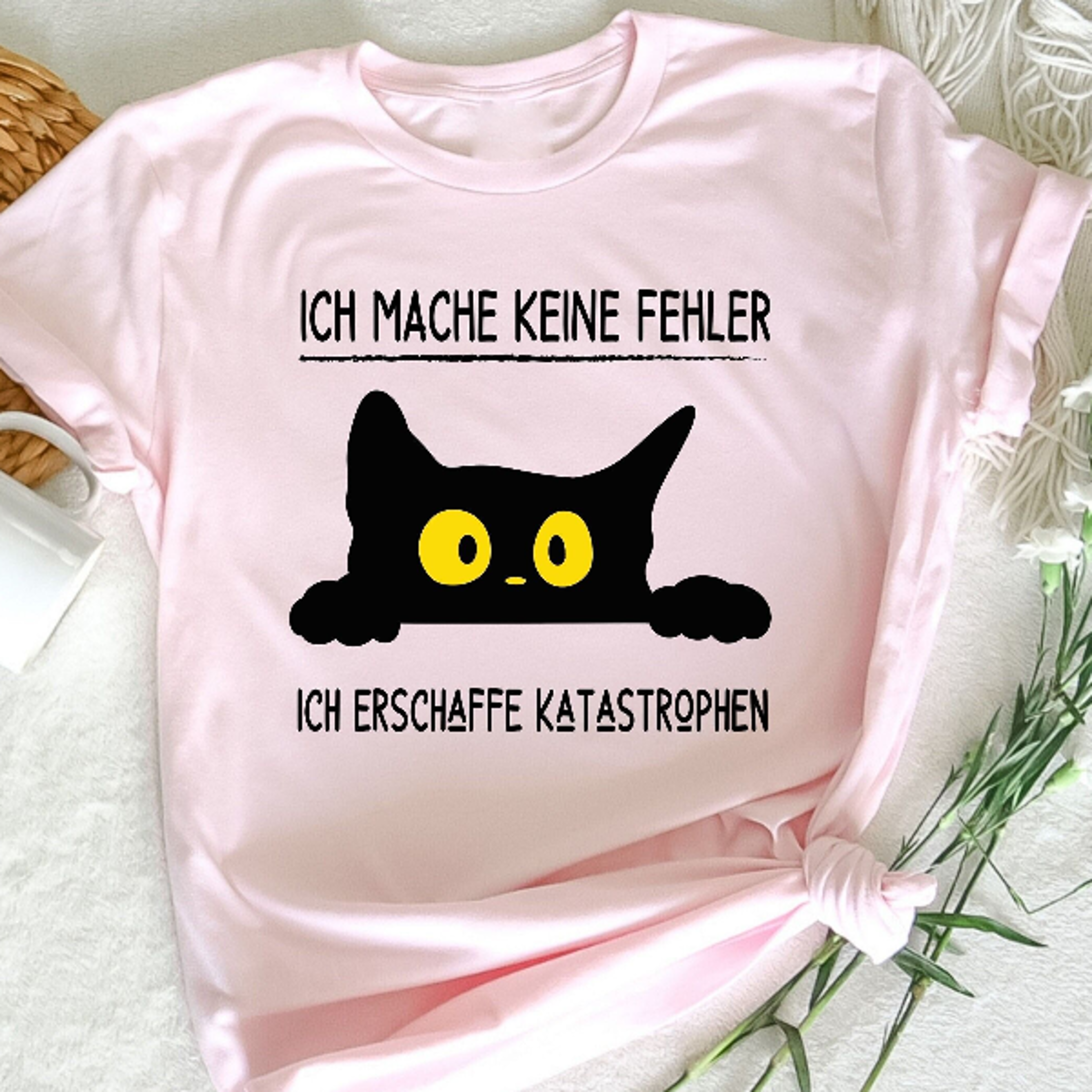 ich mache keine fehler ich erschaffe katastrophen katze t-shirt, katzenliebhaber t-shirt, katzenliebhaber geschenke, ver