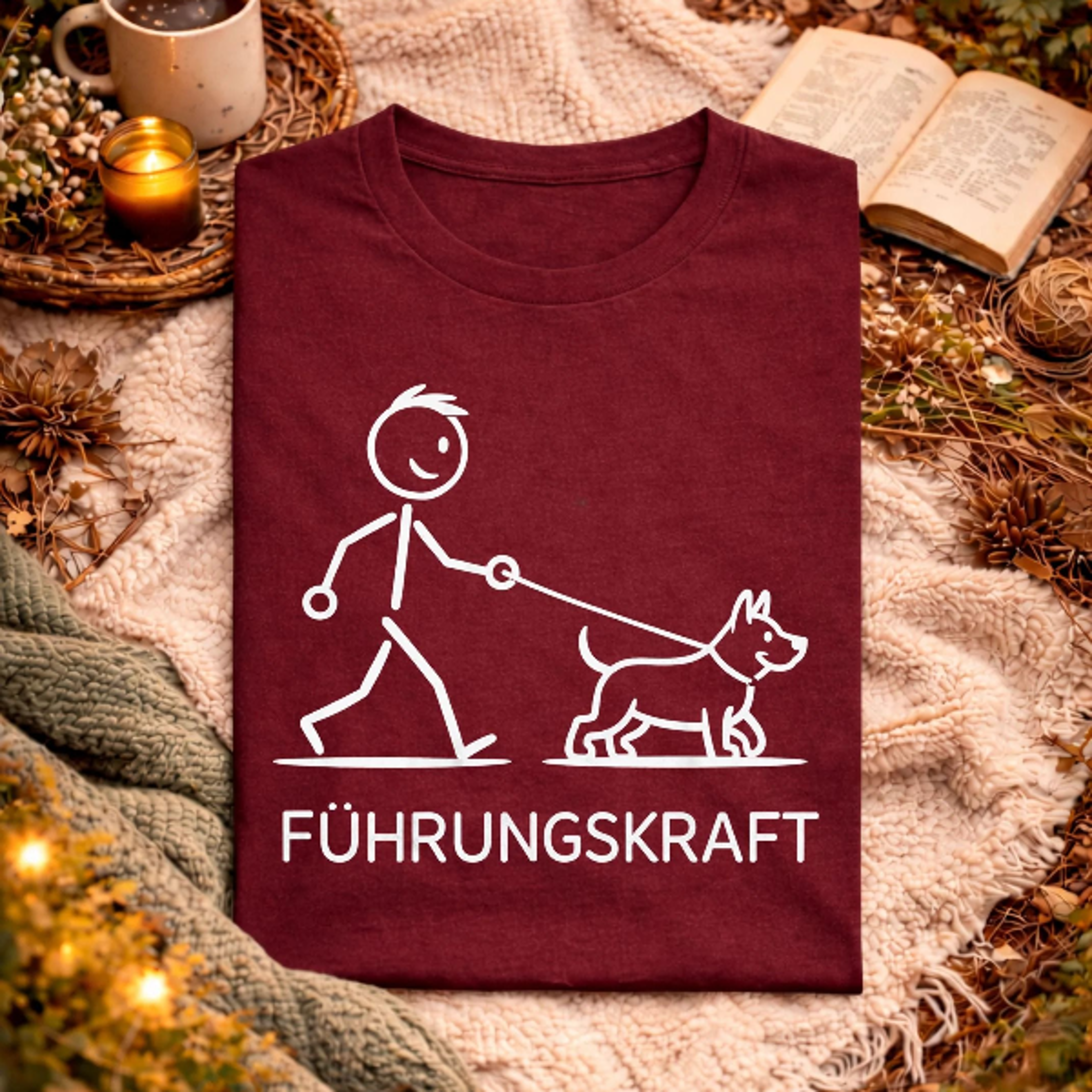 fuhrungskraft hund gassi t-shirt – lustiger hundebesitzer spruch shirt fur gassigehen, humor design far manner und fraue