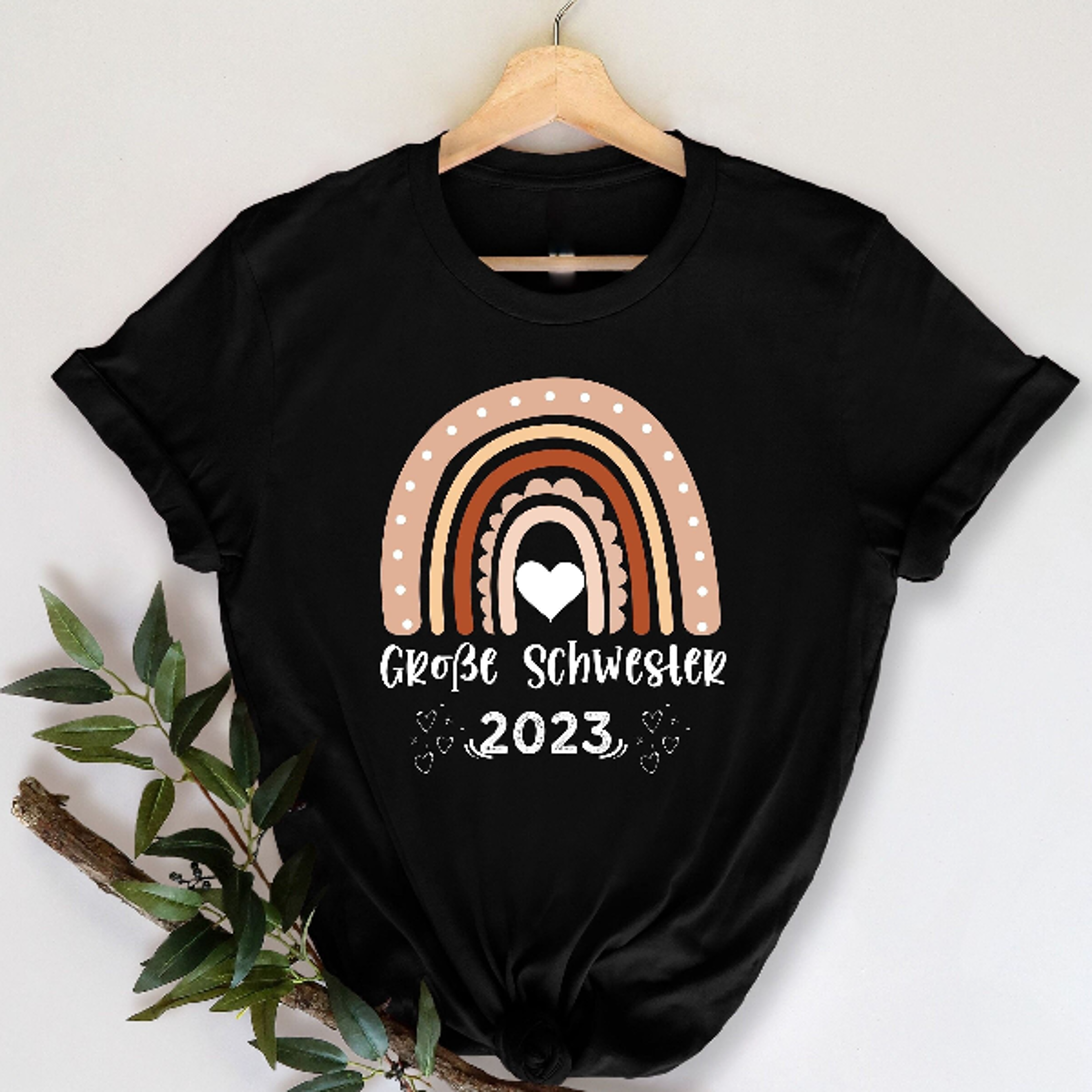 groe schwester 2023, design fur madchen t-shirt, schwester t-shirt, lustiges schwester t-shirt, schwester geschenk, schw