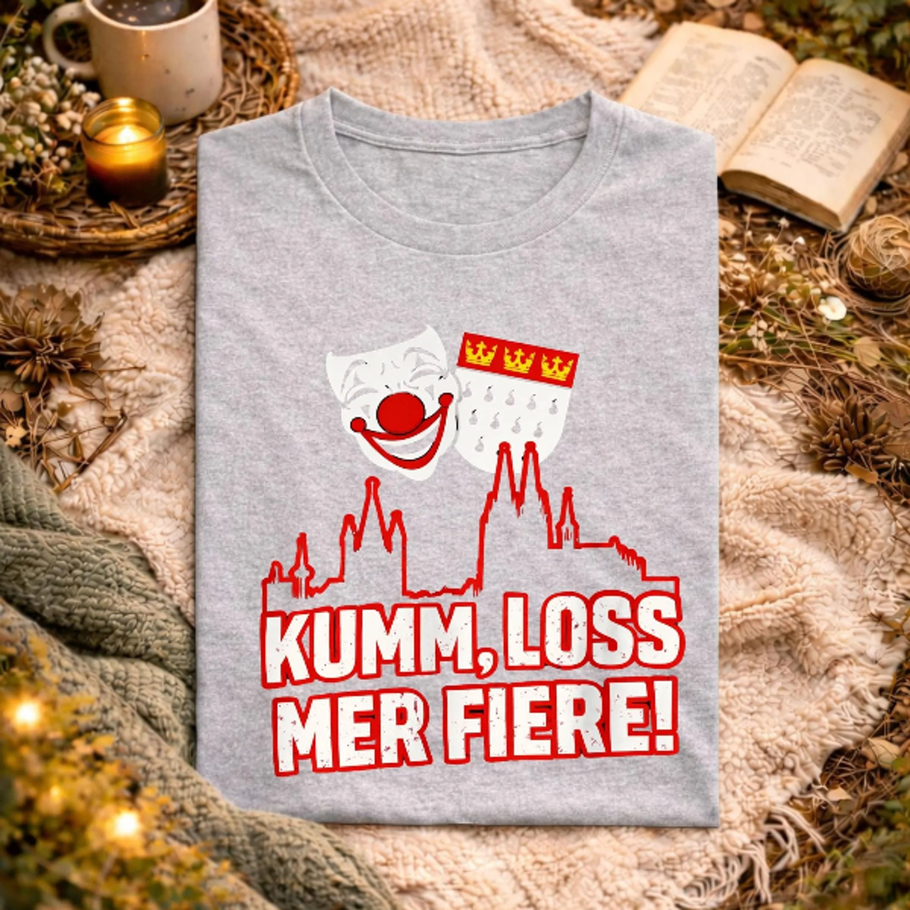 kumm loss mer fiere t-shirt – kolle alaaf karnevalskostum shirt, lustiger kolsch spruch fur karneval und fasching, unise