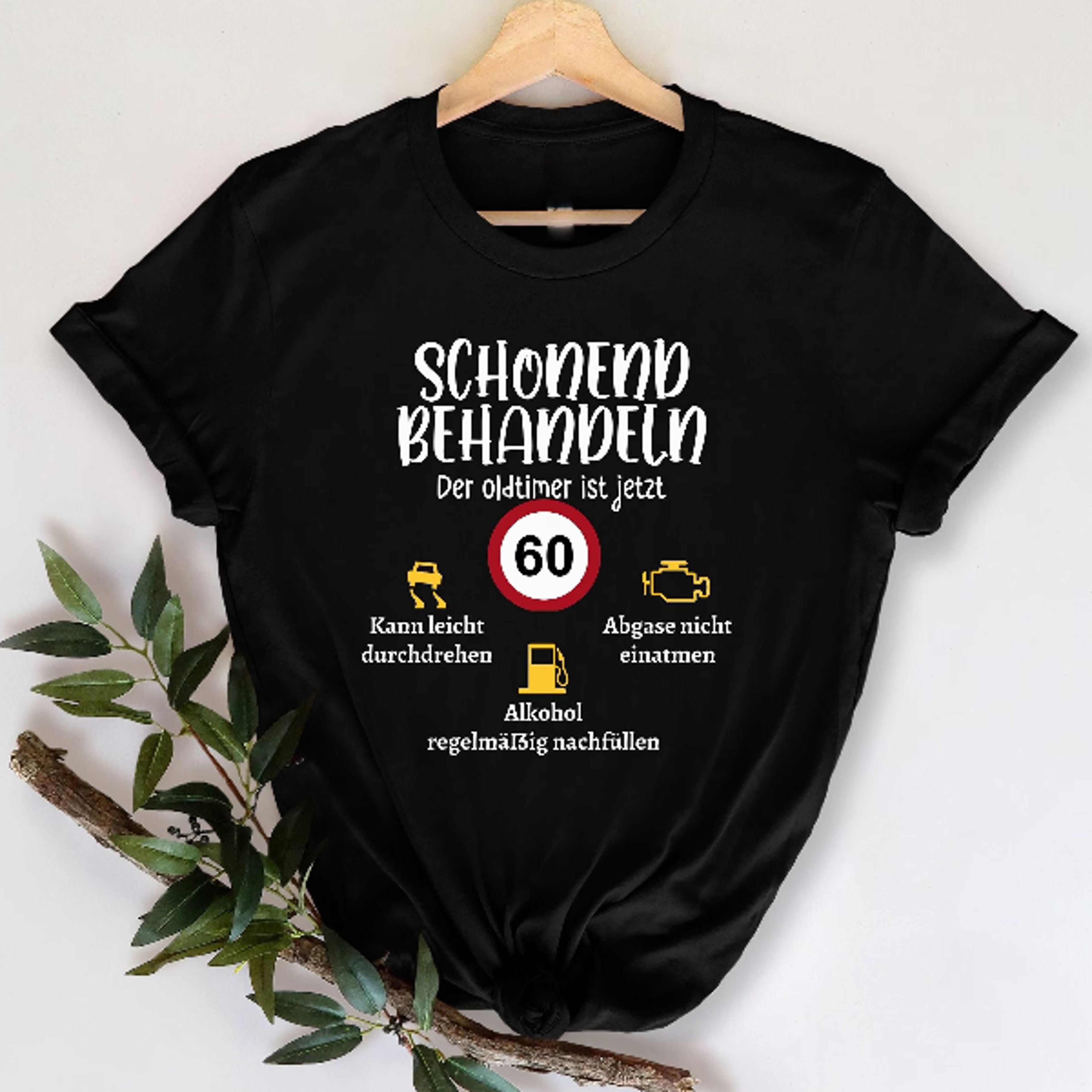 60. geburtstag schonend behandeln ,oldtimer ist 60 tempo , 60 t-shirt, 60 jahre altes t-shirt, sechzig t-shirt, 60. gebu