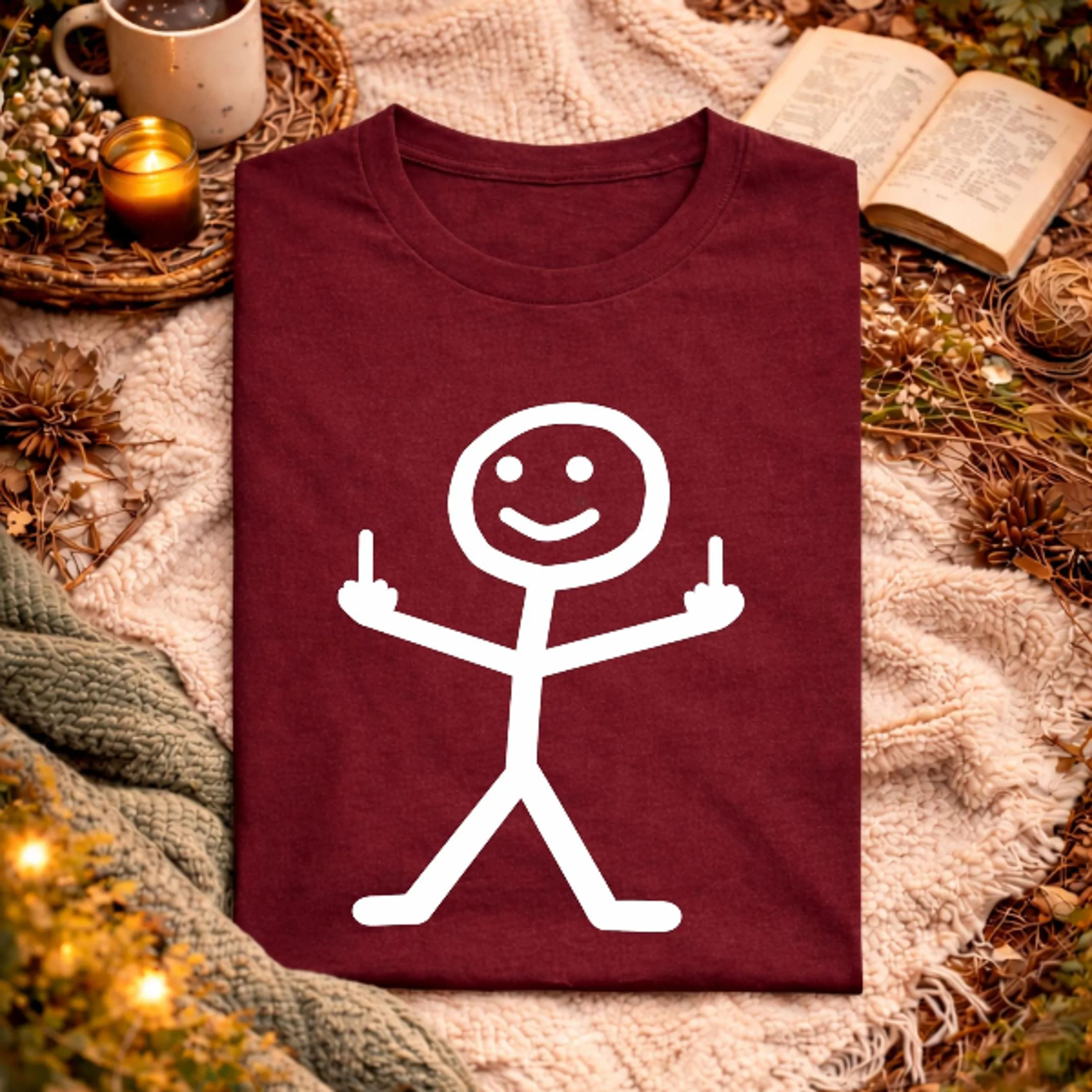 lustiges strichmannchen t-shirt mit mittelfinger humor spruch freche geschenkidee fur manner frauen ironie spa un gesche