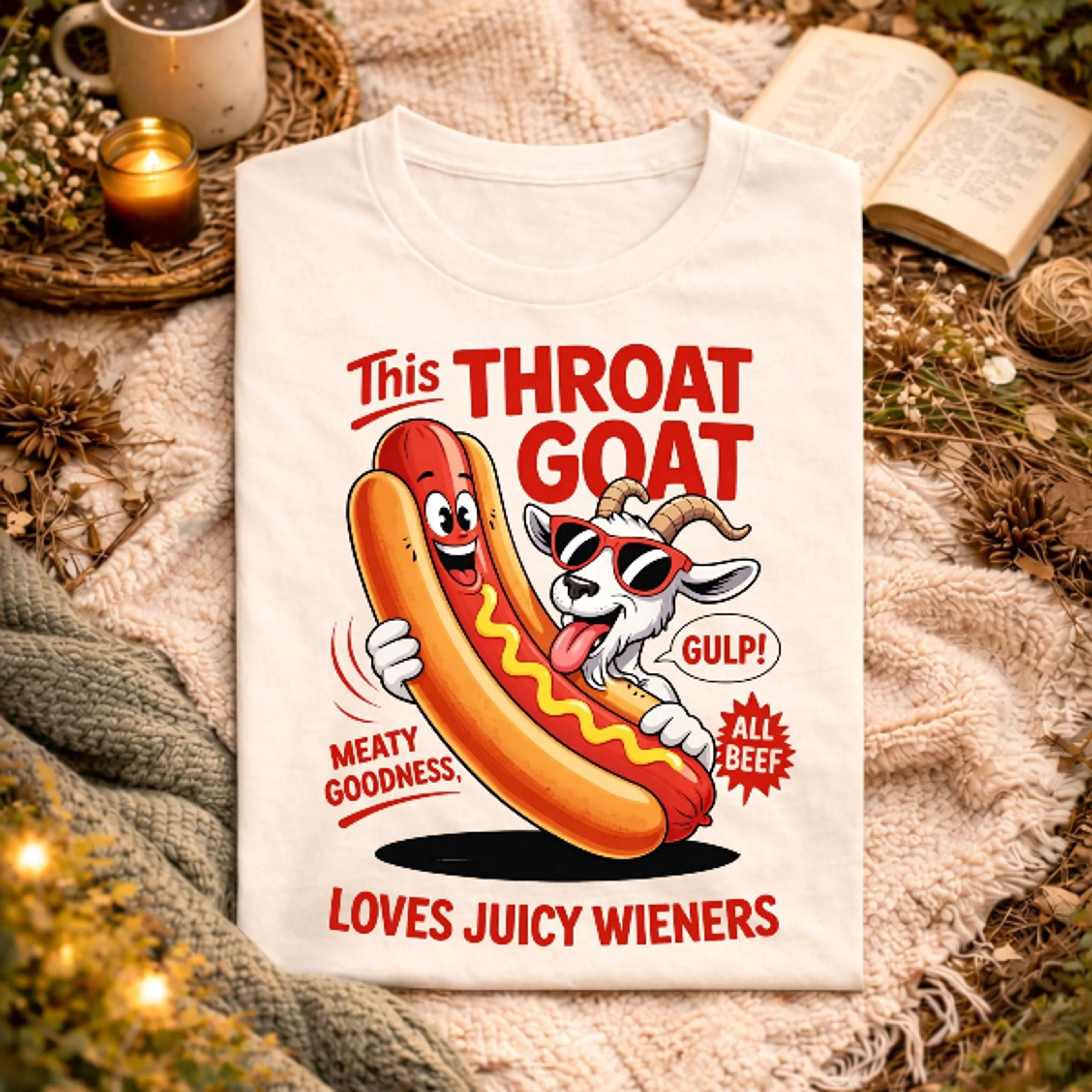 embarrassing goat t-shirt – lustiges vintage ziegen motiv mit humor, funny inappropriate shirt fur manner und frauen, un