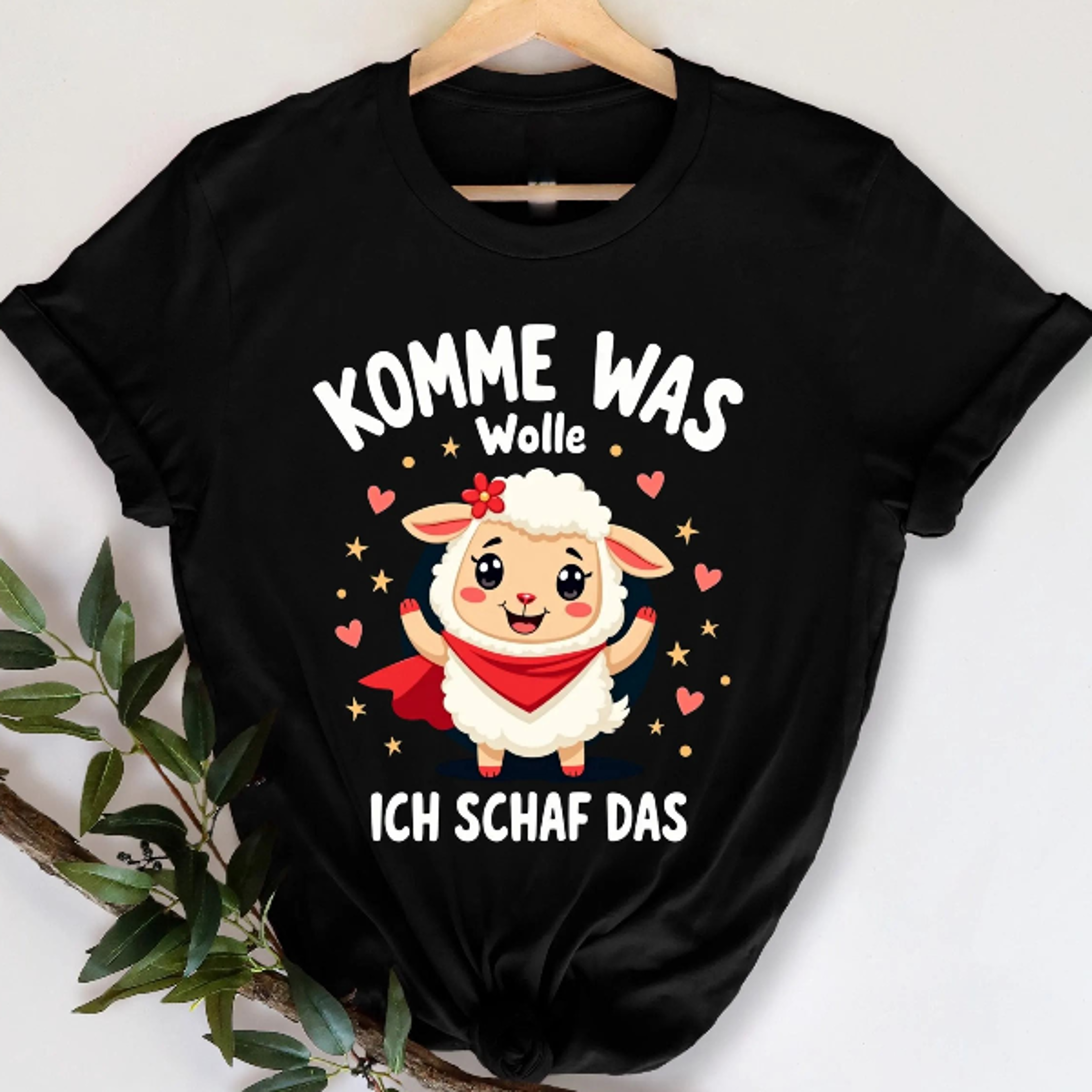 komme was wolle, ich schaf das landwirt bauernhof motivation, lustiges bauernhof, schaf humor t-shirt, landwirtschaft, l