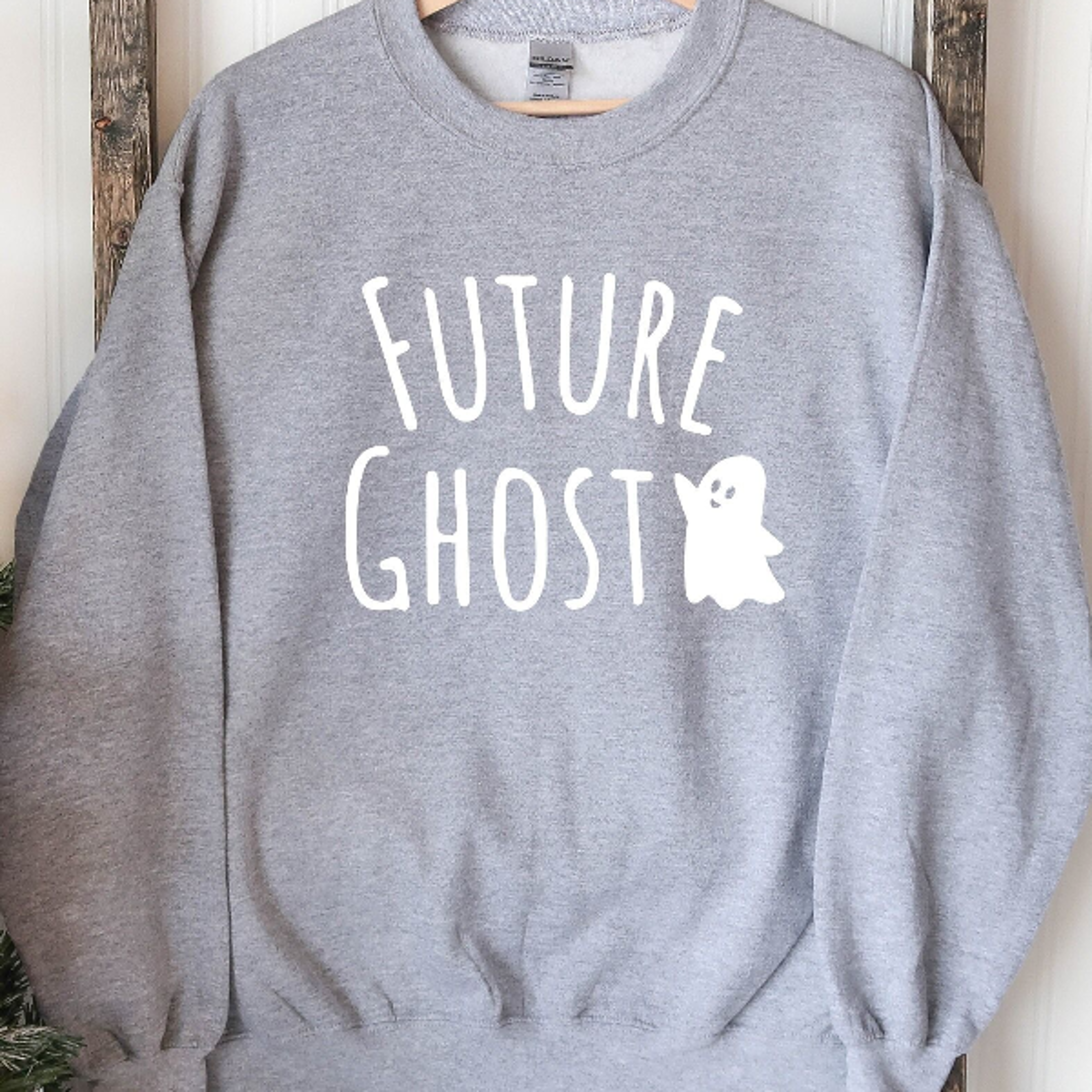 future ghost sweatshirt, halloween fall pullover, funny spooky crewneck