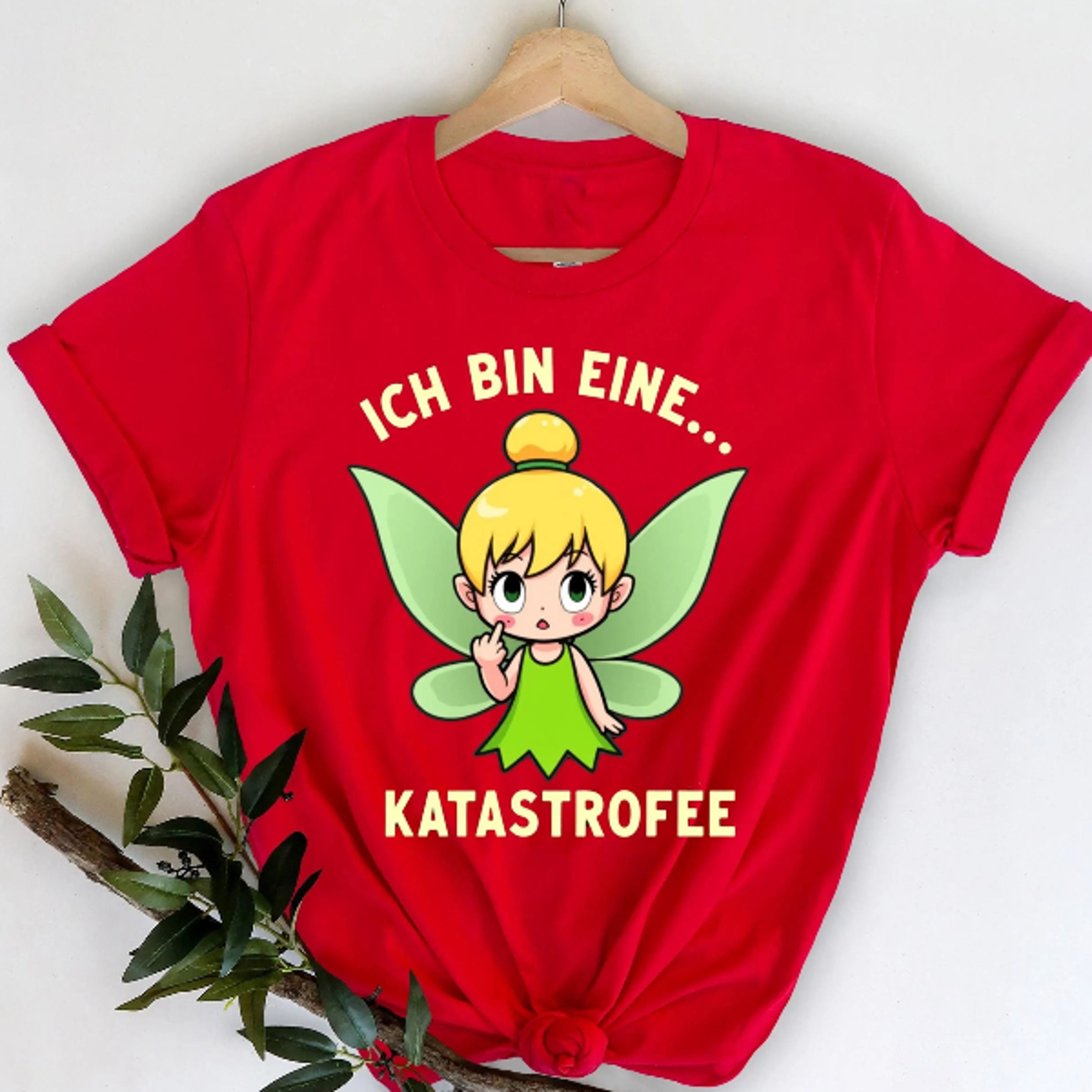ich bin eine katastrophe t-shirt, lustiges katastrophen fee shirt, mittelfinger design, humorvolles geschenk fur chaos-l