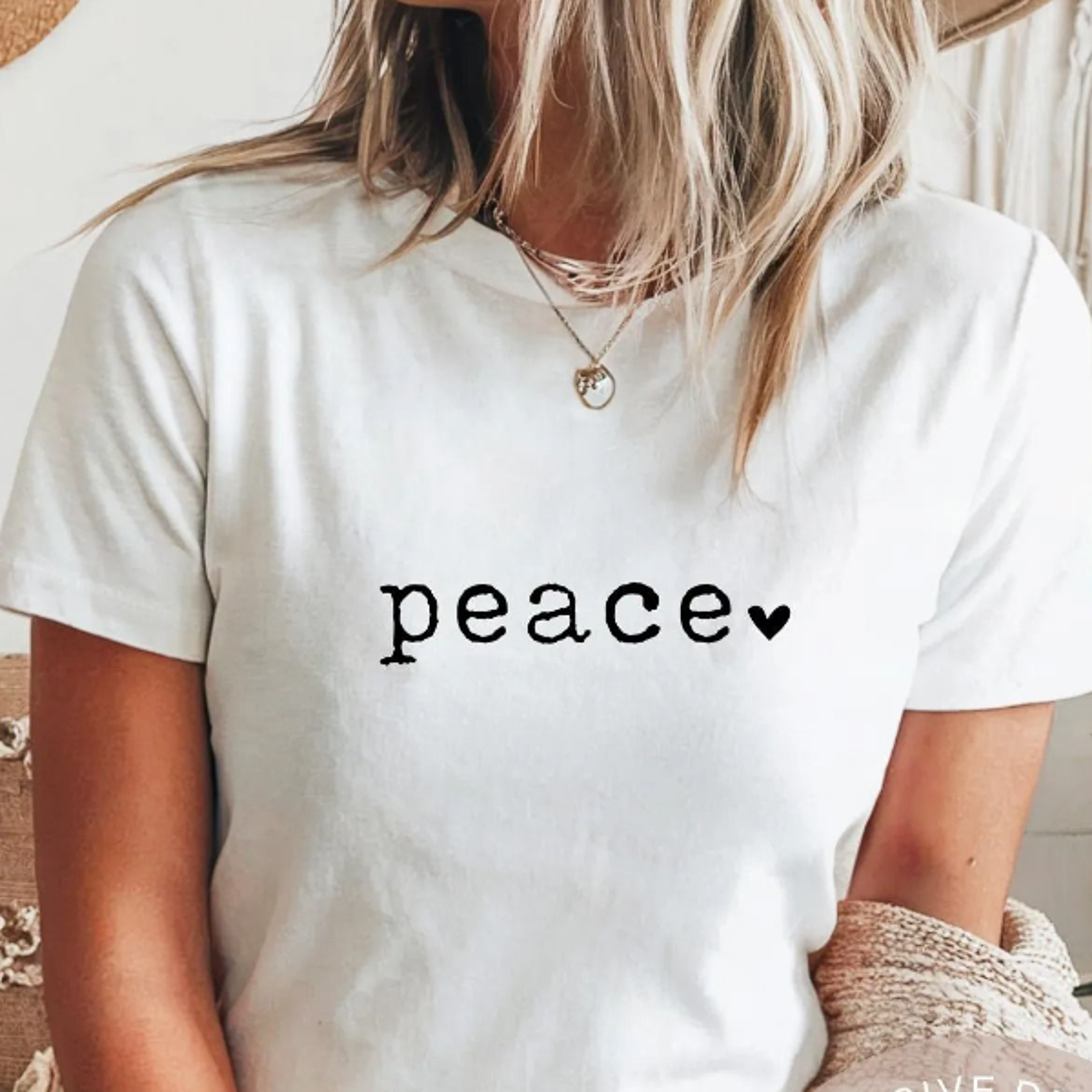 peace shirt, minimalist typewriter font bella canvas tee, inspirational graphic t-shirt