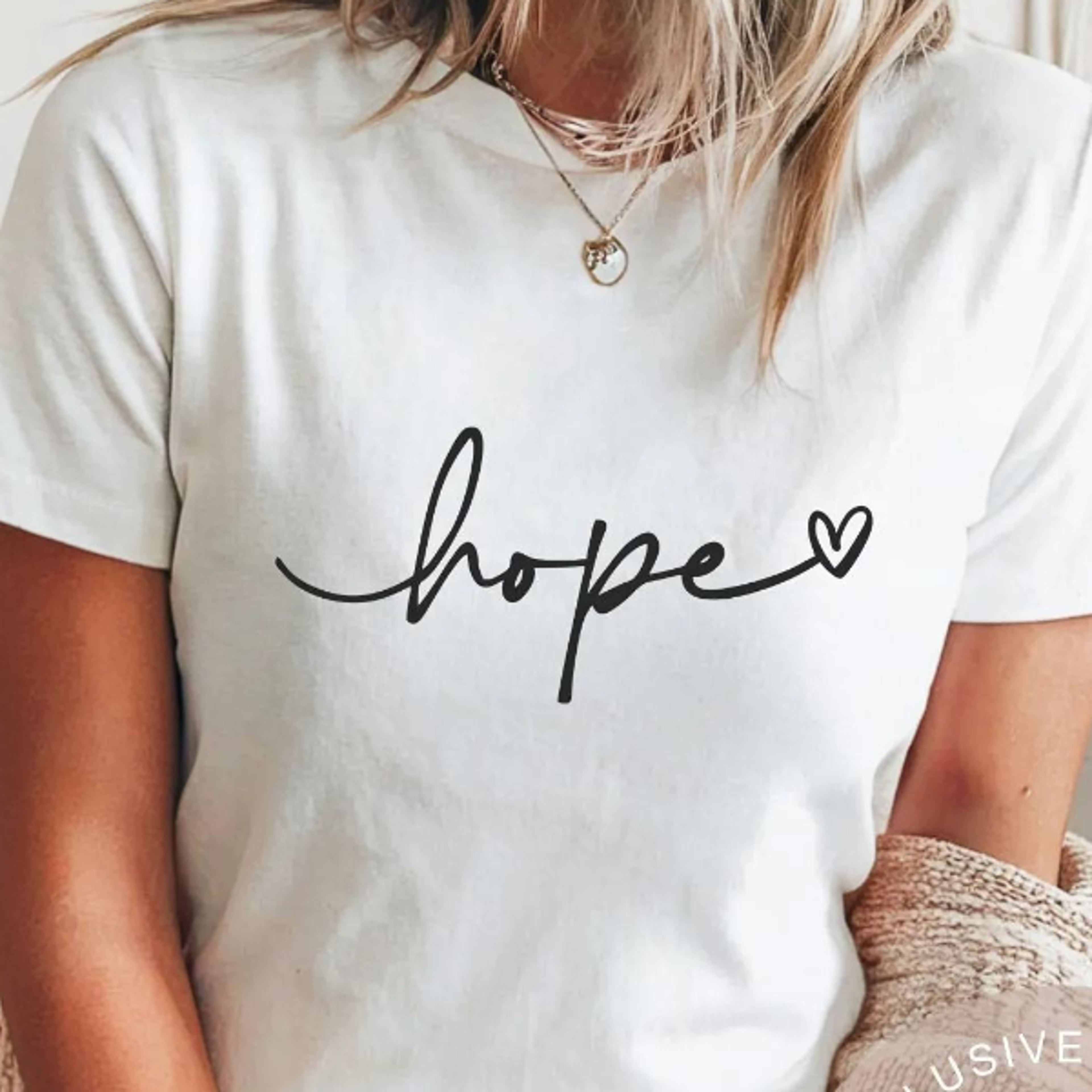 hope shirt, cursive christian tee, inspirational gift, faith-based graphic t-shirt