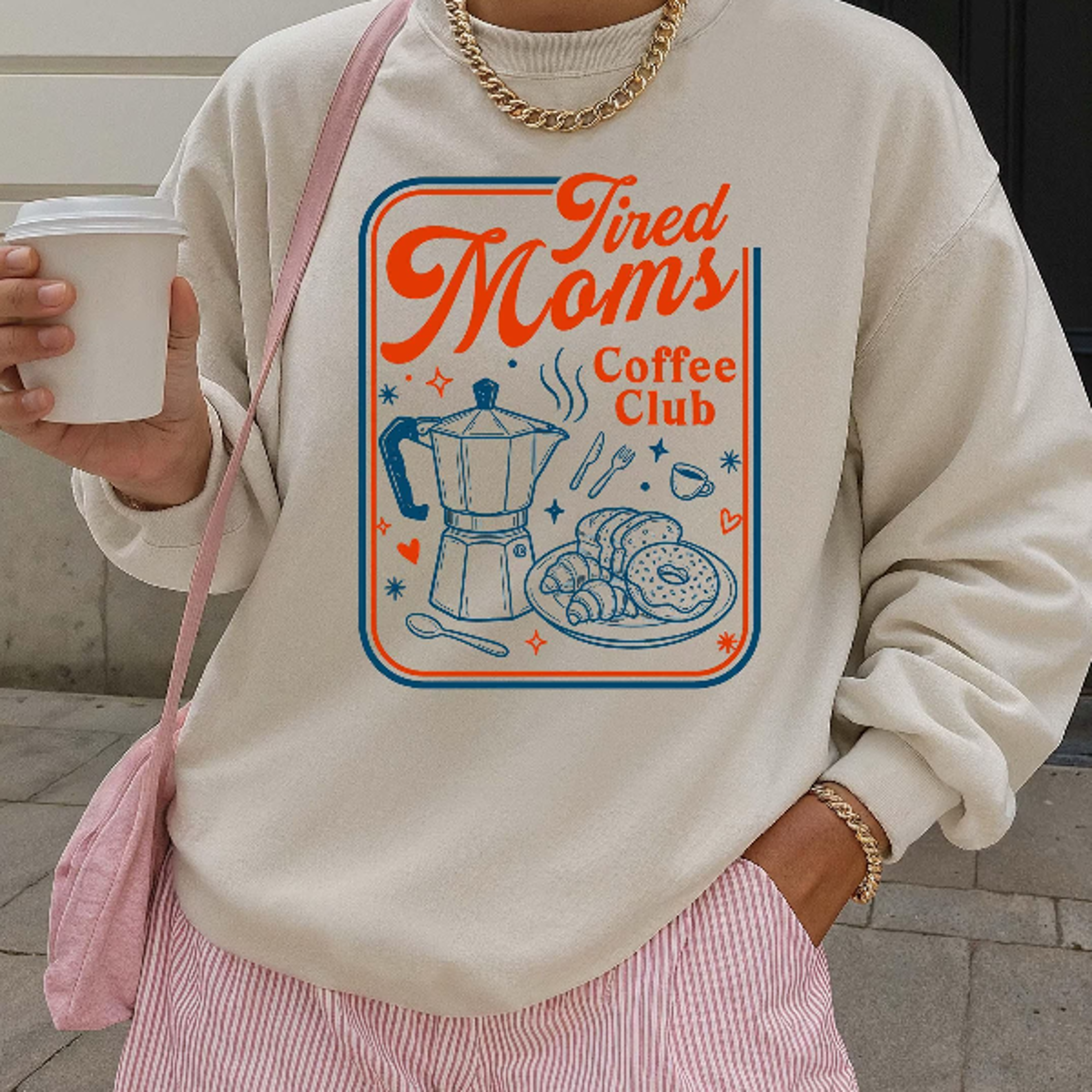 tired moms coffee club shirt | funny mom life aesthetic tee | relatable mama shirt gift | mothers day coffee lover gift