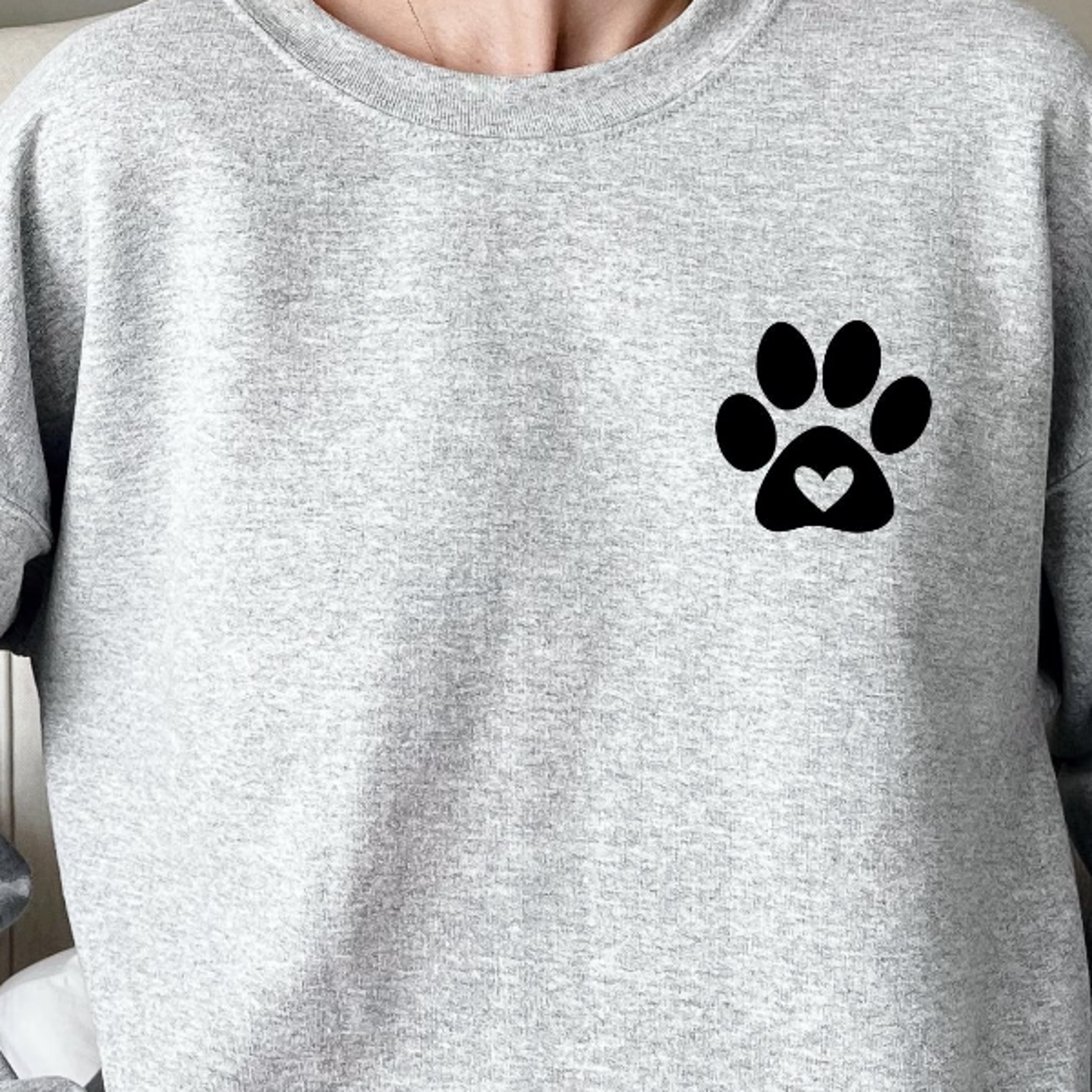 paw pocket sweatshirt pet lover crewneck