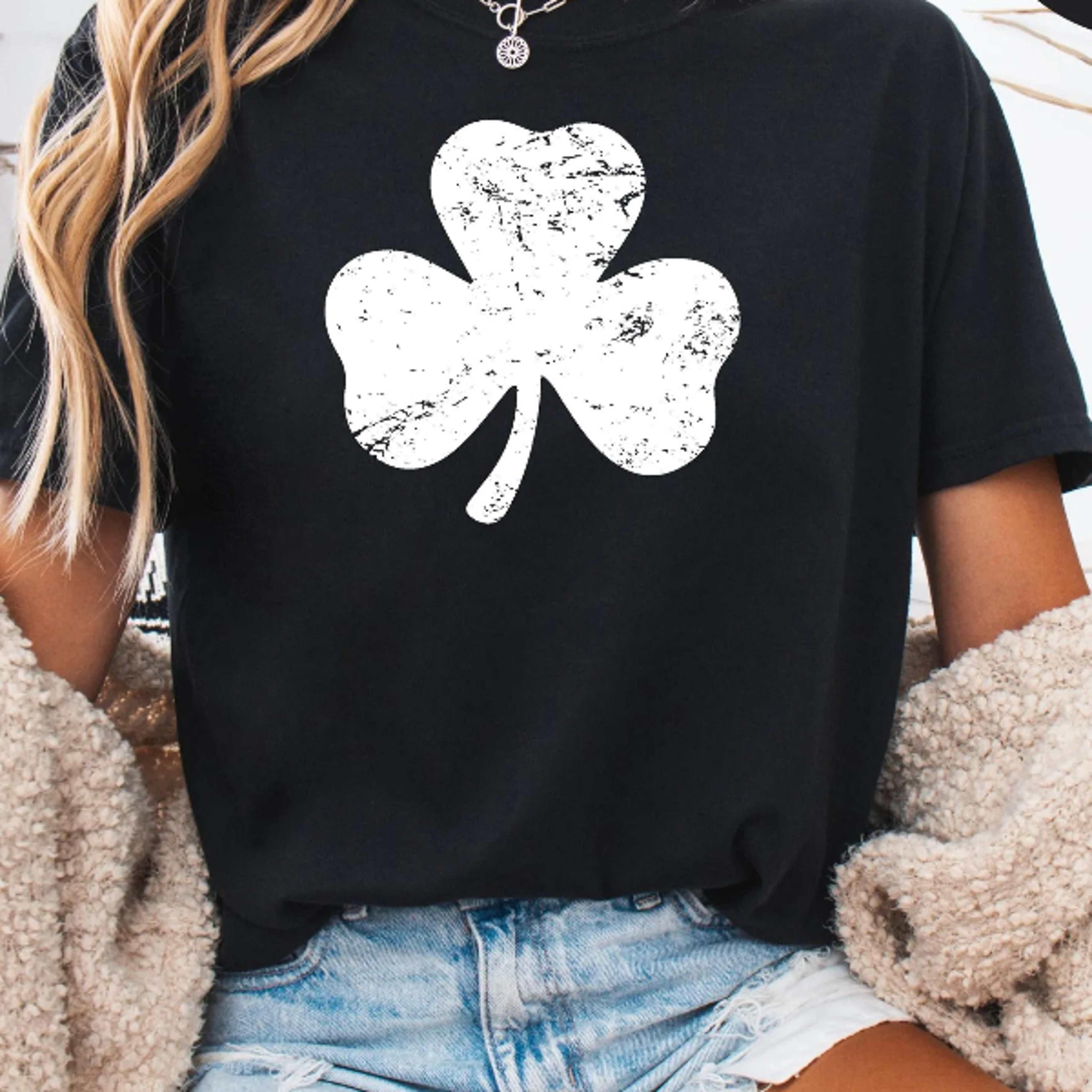 retro shamrock shirt, women's shenanigans shirt, cute st patrick's day shirt, lucky shirt, irish shirt, four leaf clover