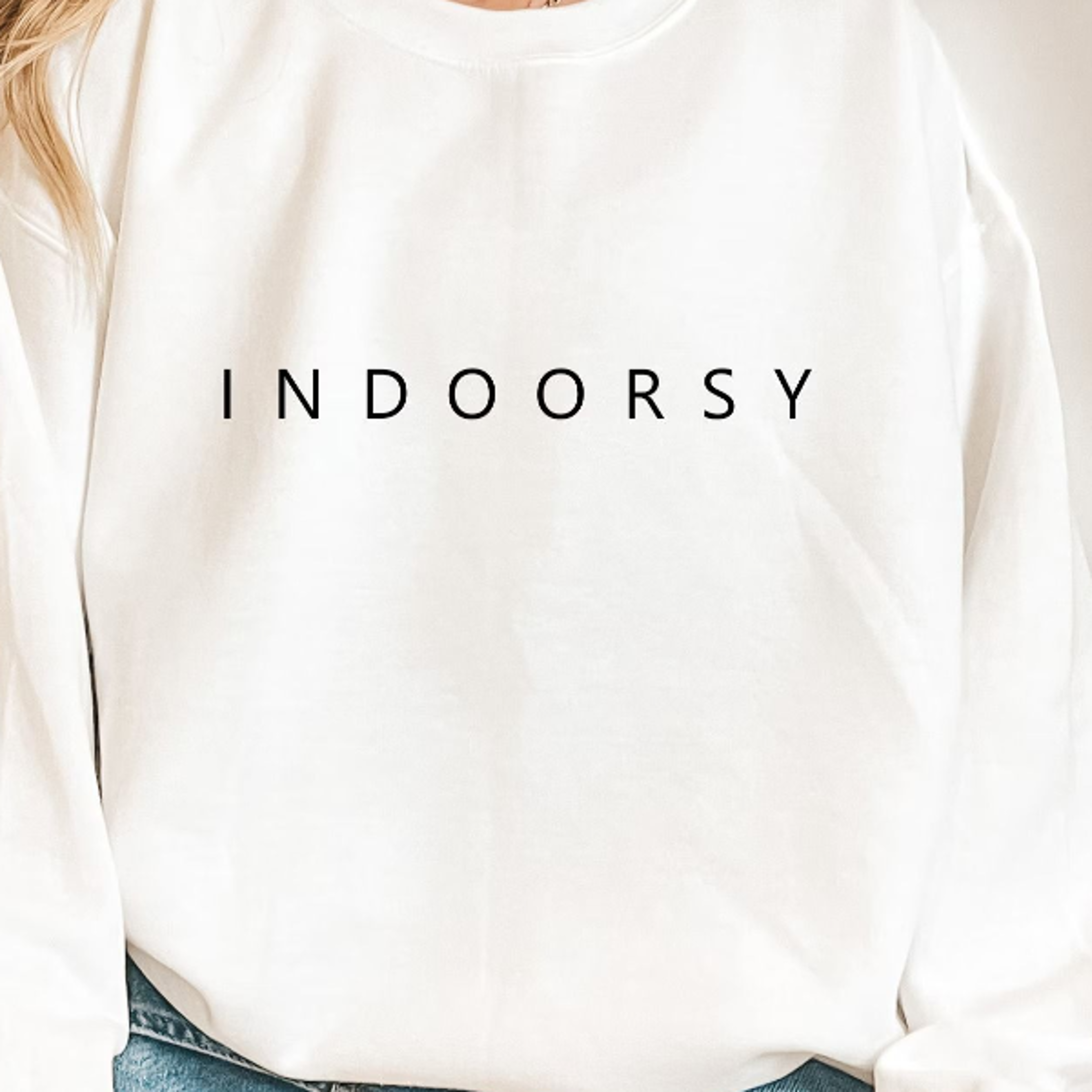 indoorsy sweatshirt minimalist gildan 50/50 blend