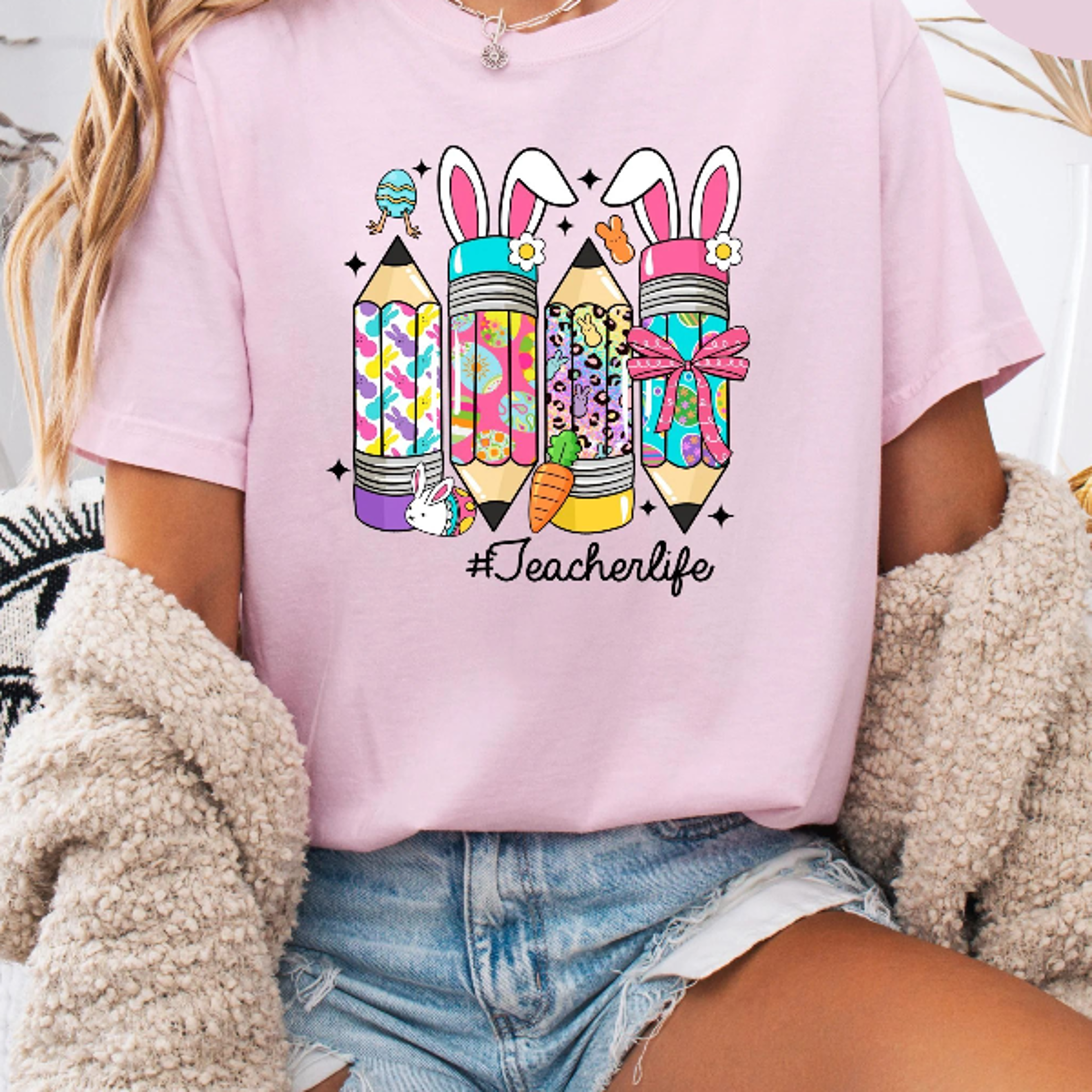 easter teacher cute coquette bow bunny shirt, teacher easter t-shirt, teacher appreciation gift, spring