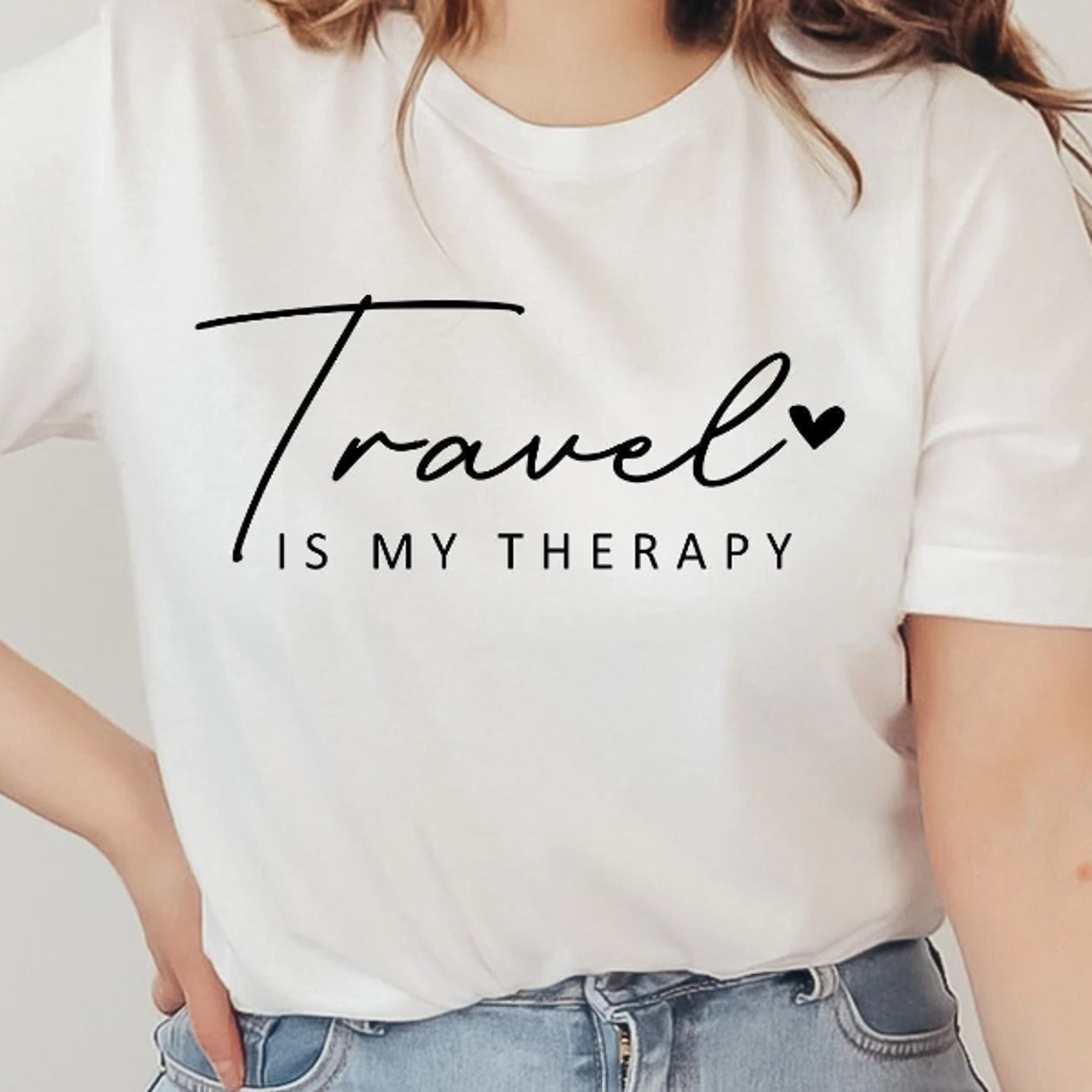 travel is my therapy shirt minimalist vacation tee