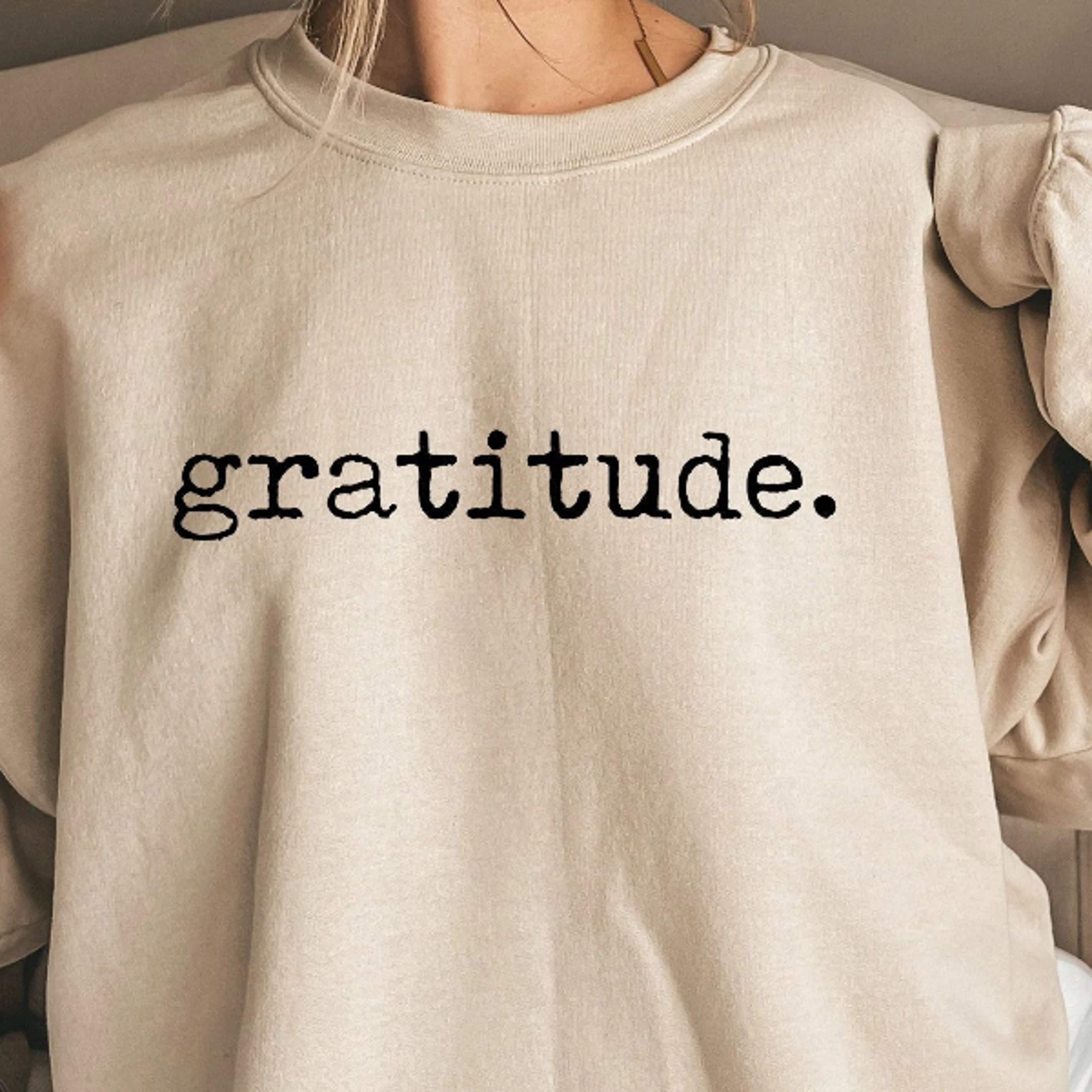 gratitude sweatshirt inspirational fall pullover