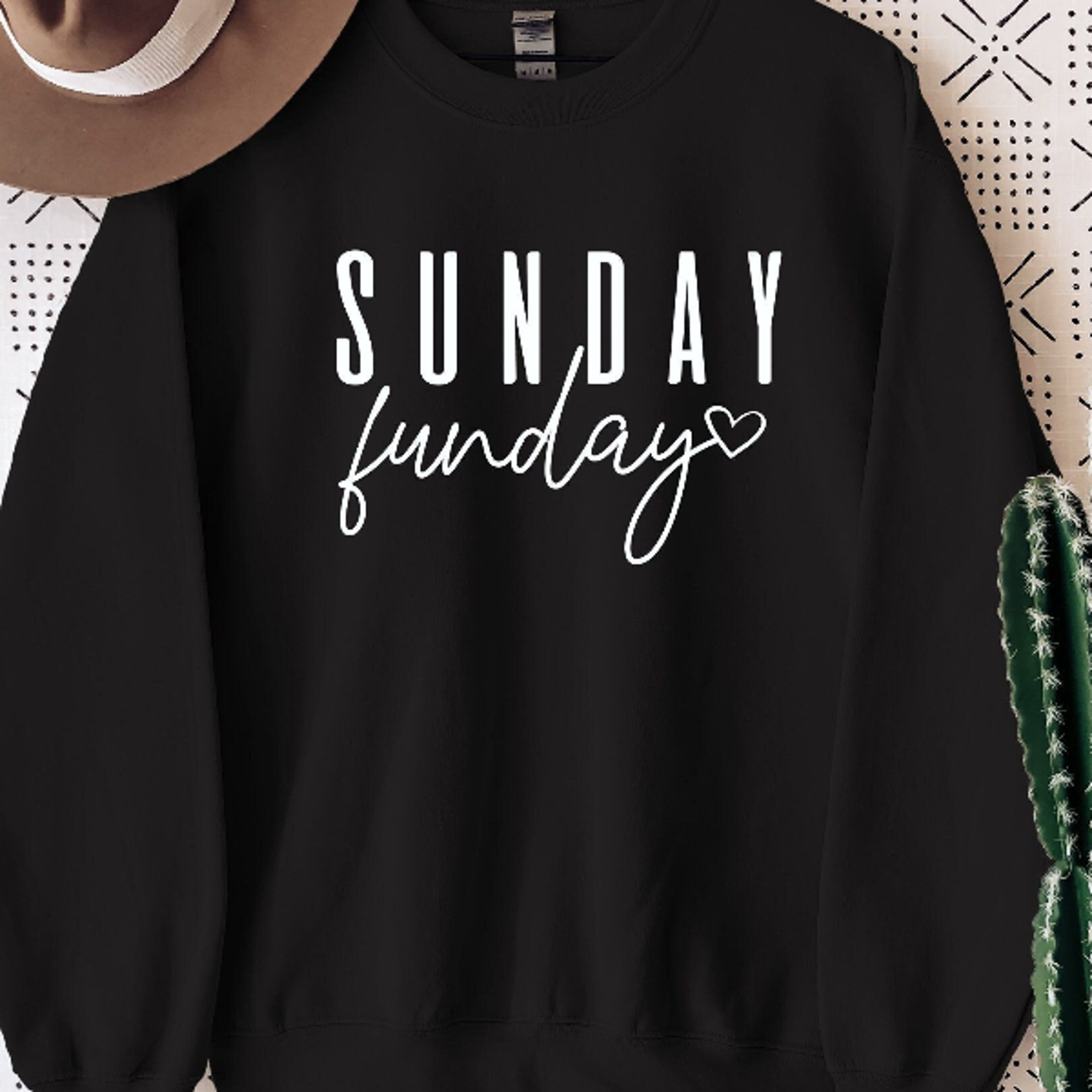 sunday funday sweatshirt gildan fleece crewneck