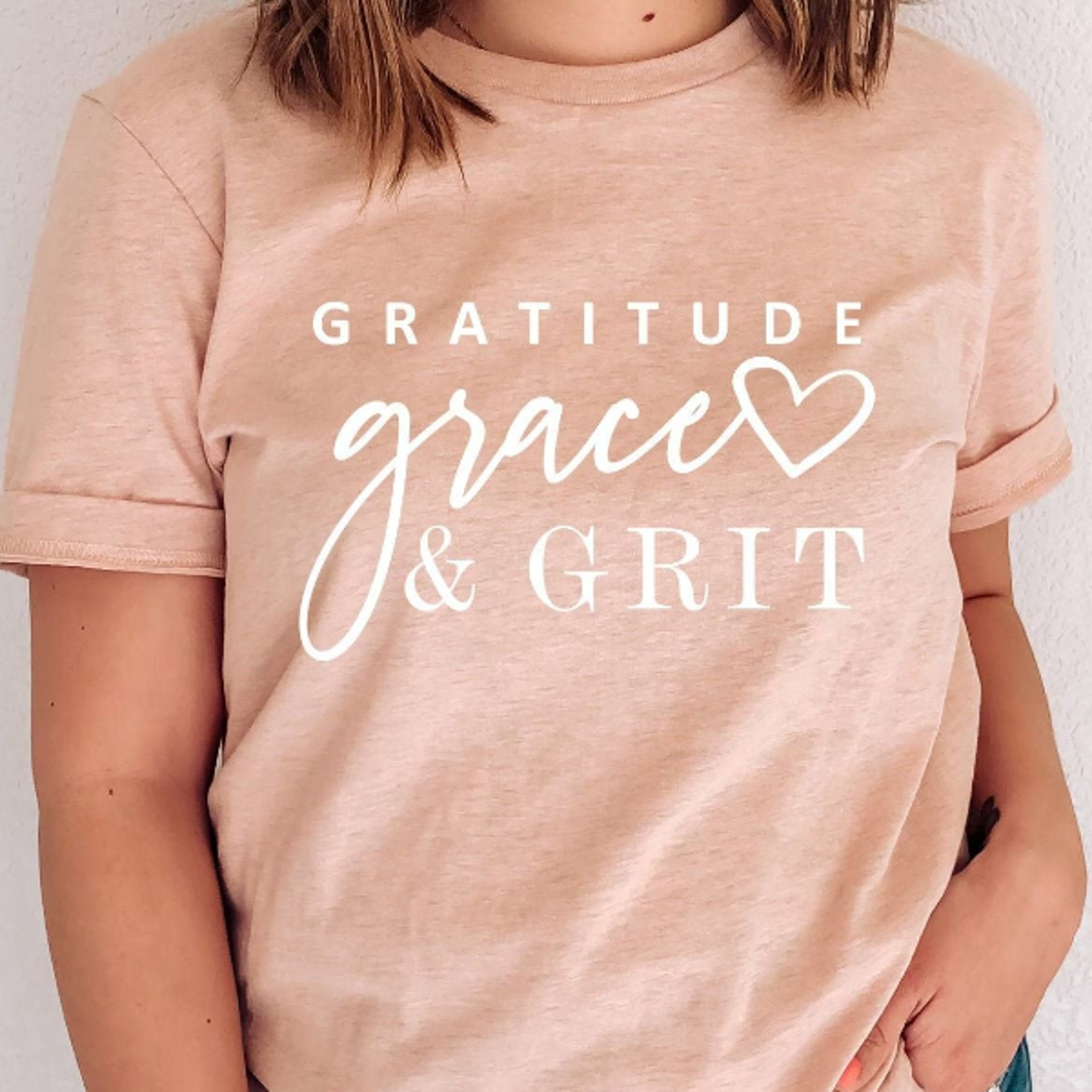 gratitude grace grit shirt christian inspirational tee