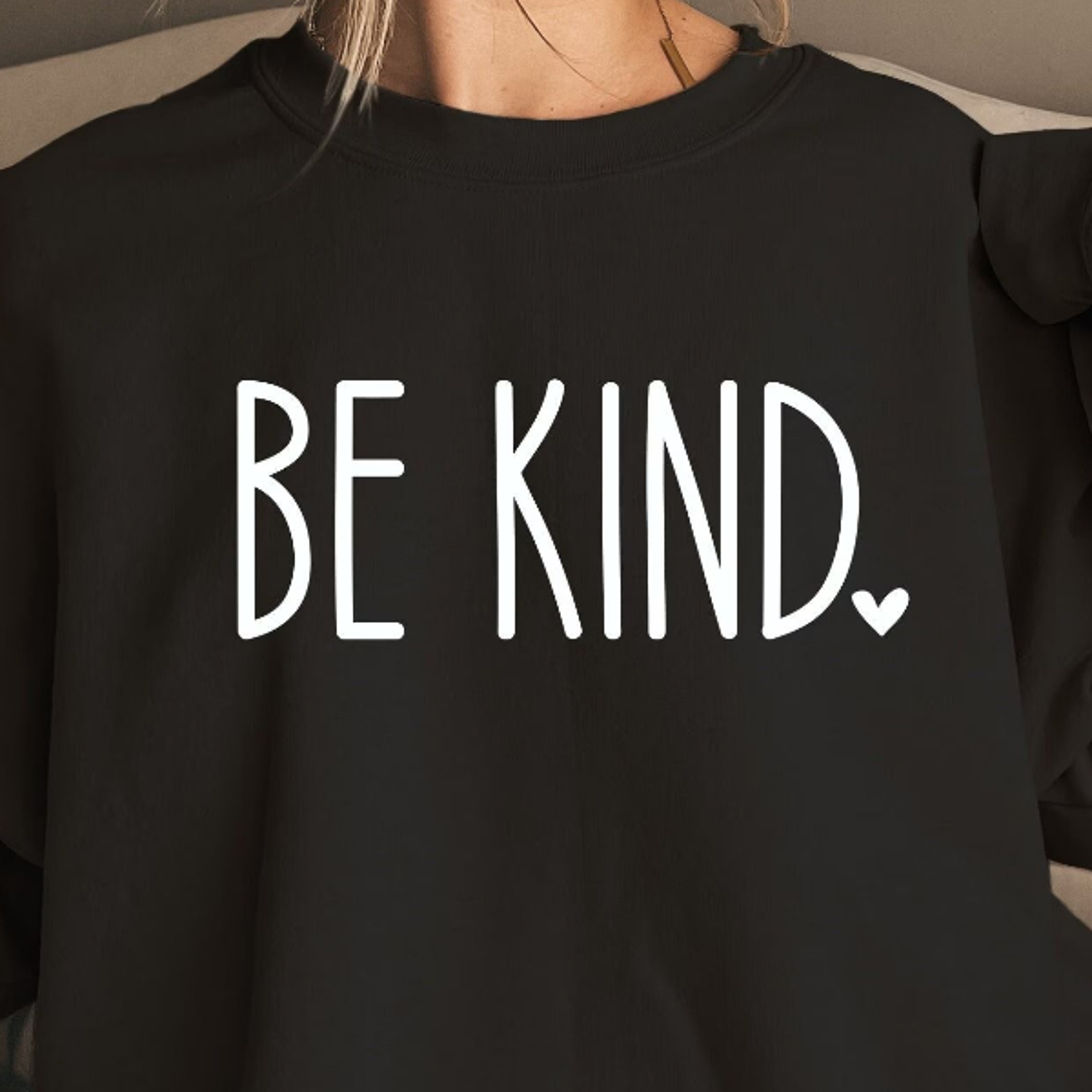 be kind sweatshirt inspirational fleece crewneck gildan g180