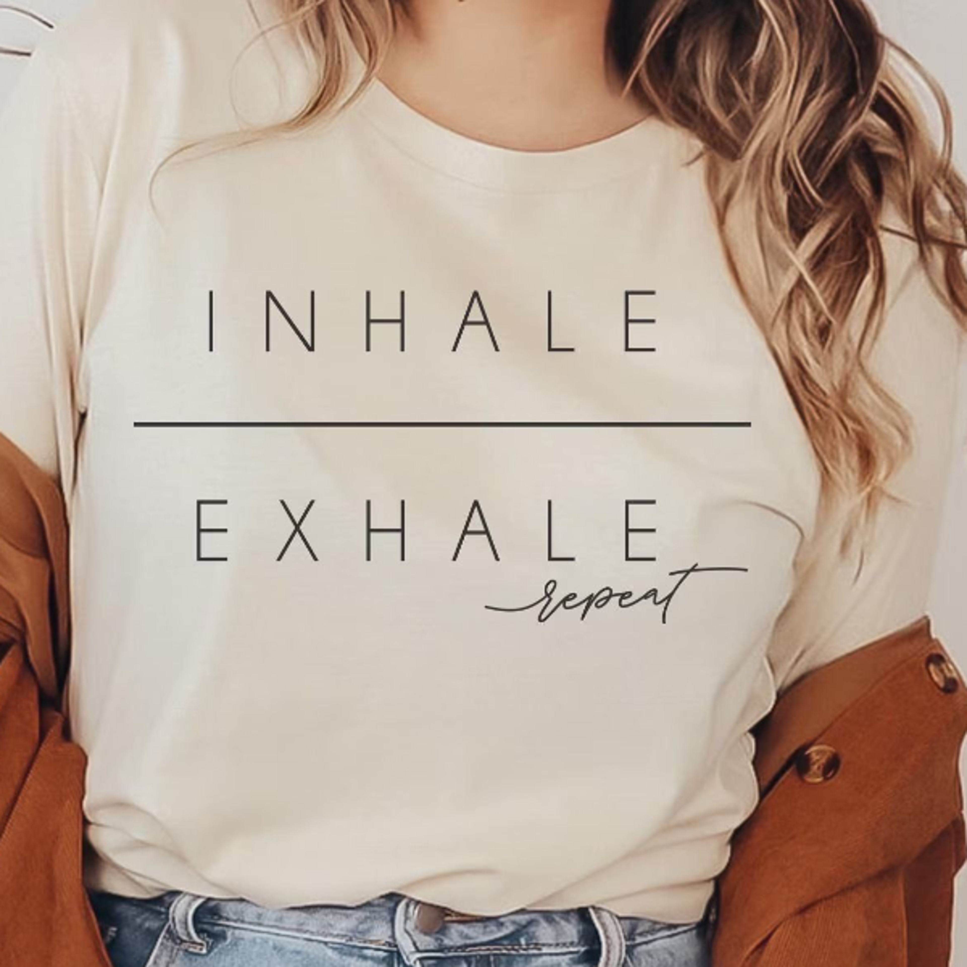 inhale exhale repeat shirt yoga pilates gym shirt