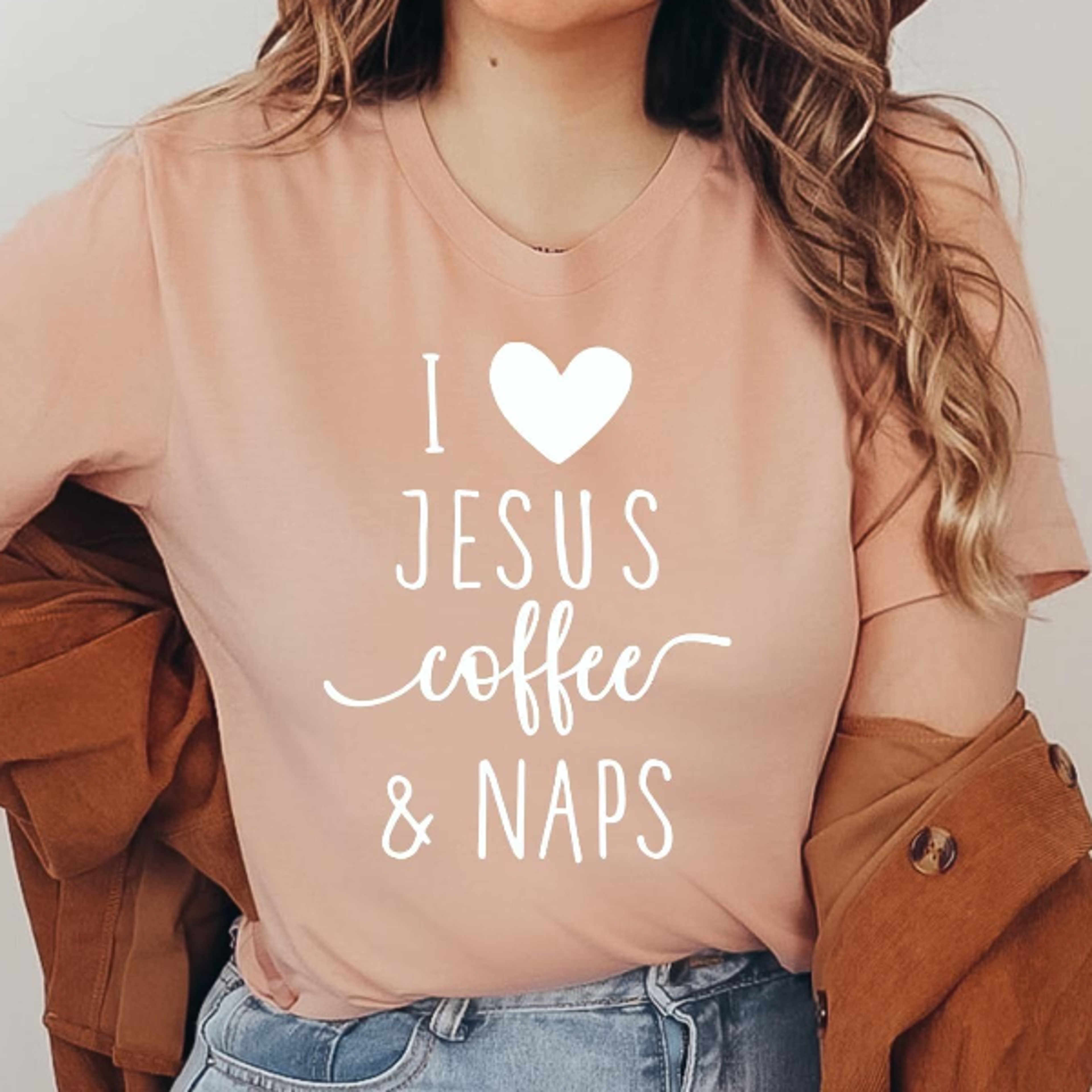 jesus coffee naps shirt christian unisex tee super soft