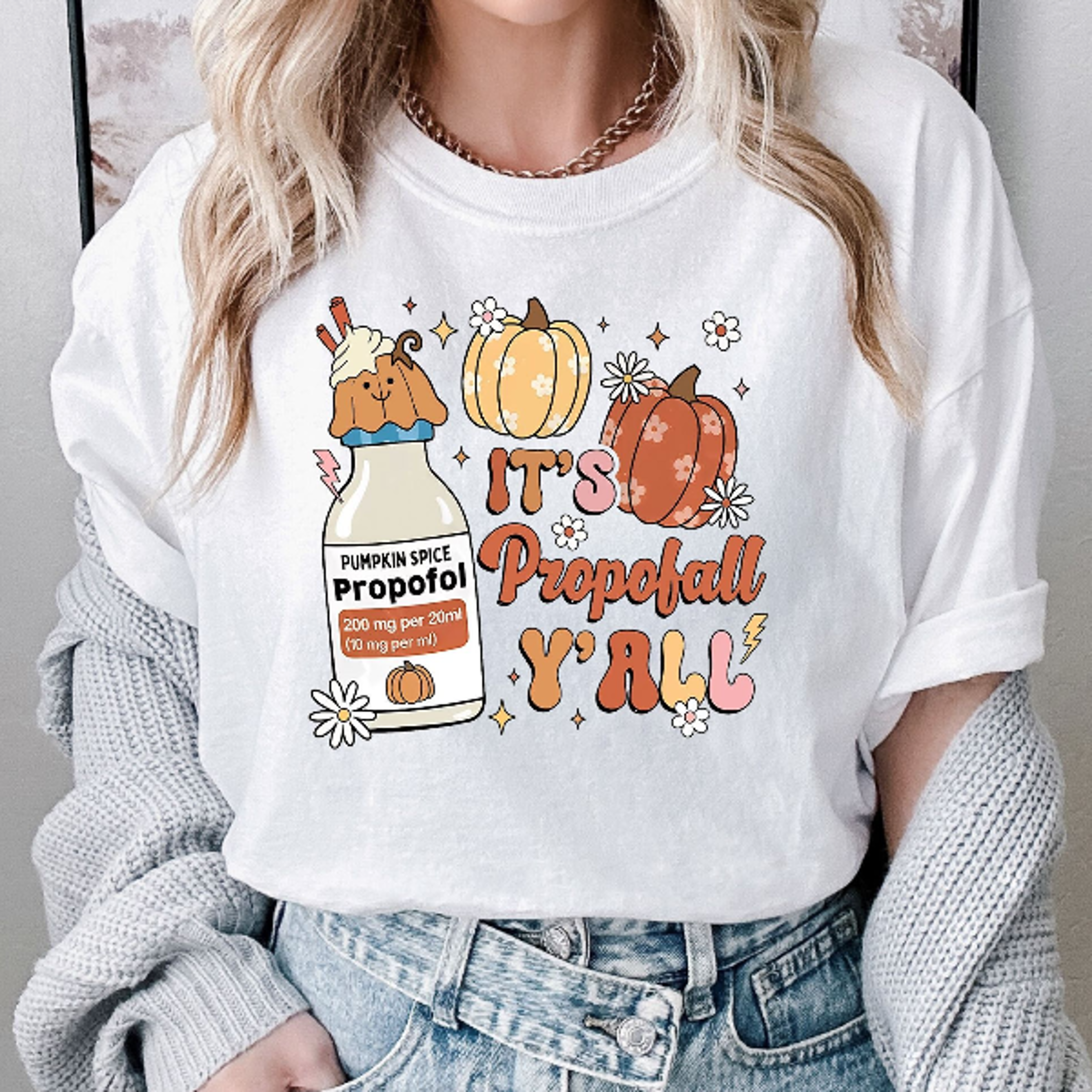 icu nurse halloween shirt funny propofall autumn nurse tee